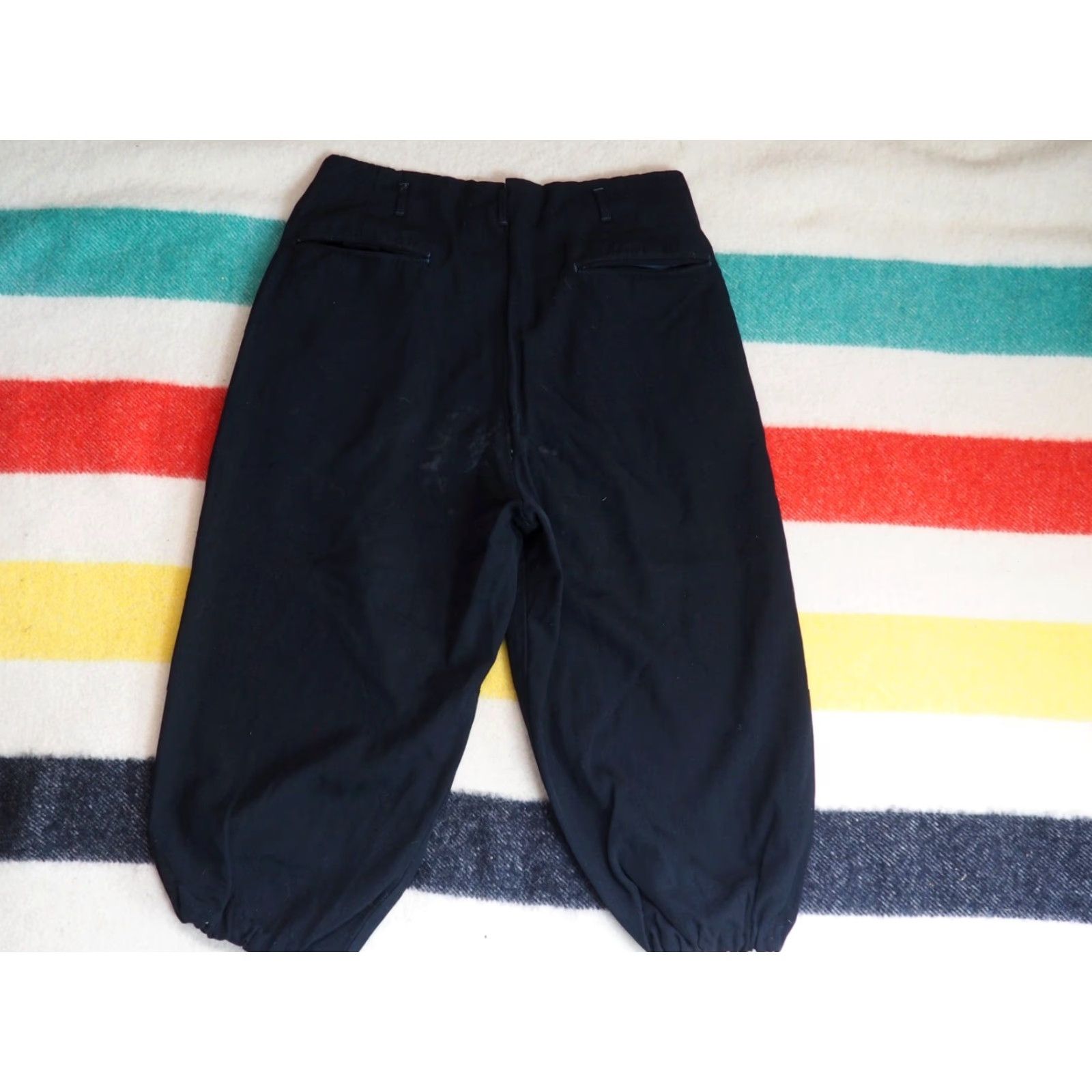 Vintage VINTAGE Pacific Mills Pacifixed Black Wool 32W Shorts 1950s Rockabilly Mens Size US 32 / EU 48 - 2 Thumbnail
