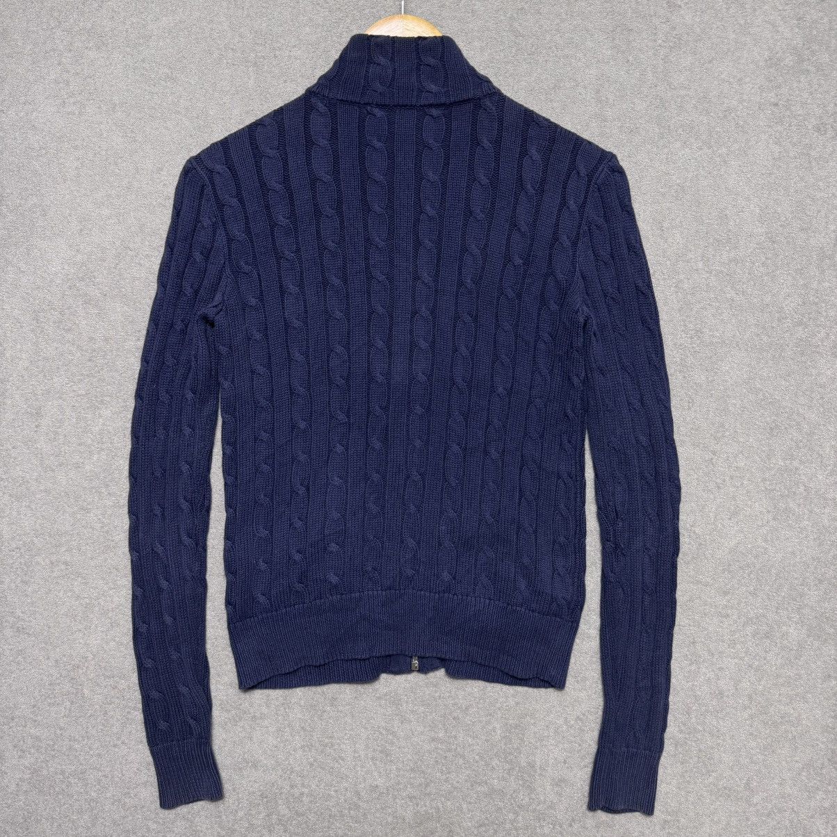 Polo Ralph Lauren × RRL Ralph Lauren × Ralph Lauren Vintage 90s Cable Knit Polo Ralph Lauren Zip Up Sweater Size S / US 4 / IT 40 - 3 Thumbnail
