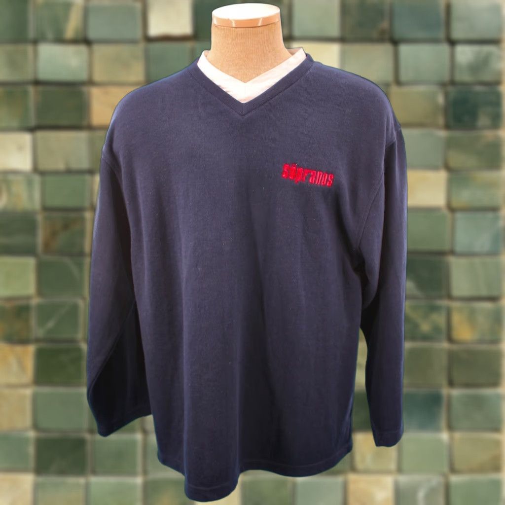 Vintage VTG HBO The Sopranos Shirt Blue Long Sleeve Sz L Y2K Vintage Shirt Mens Size US L / EU 52-54 / 3 - 1 Thumbnail