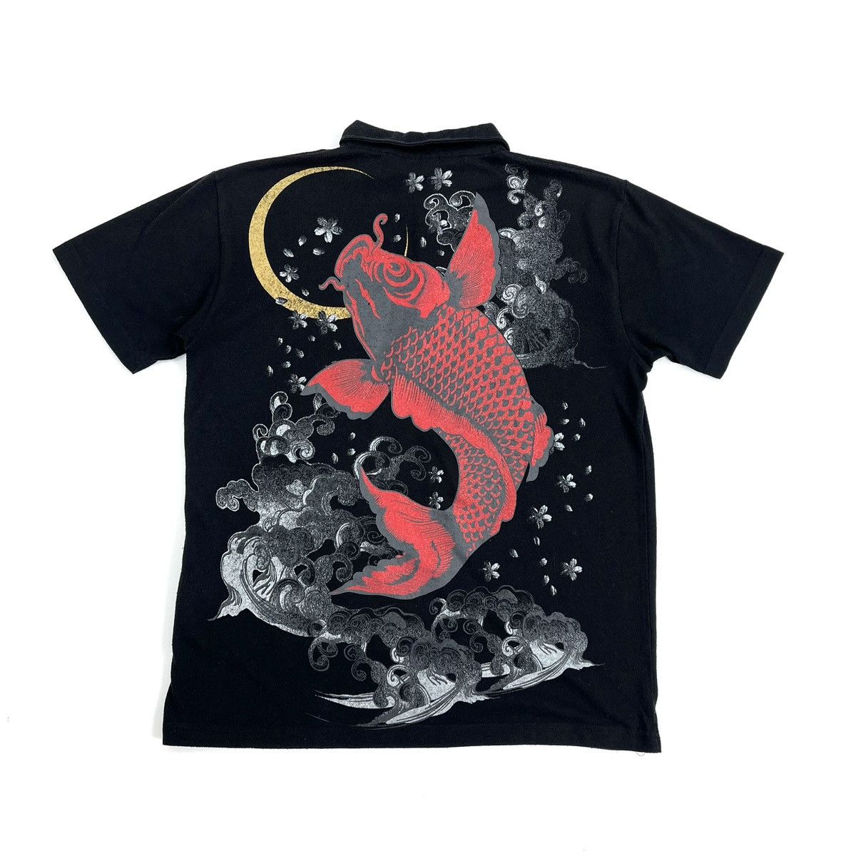 Bullet Noise Vintage Bullet Noise Koi Japanese Art Polo Shirt Ed Hardy Size US L / EU 52-54 / 3 - 1 Thumbnail