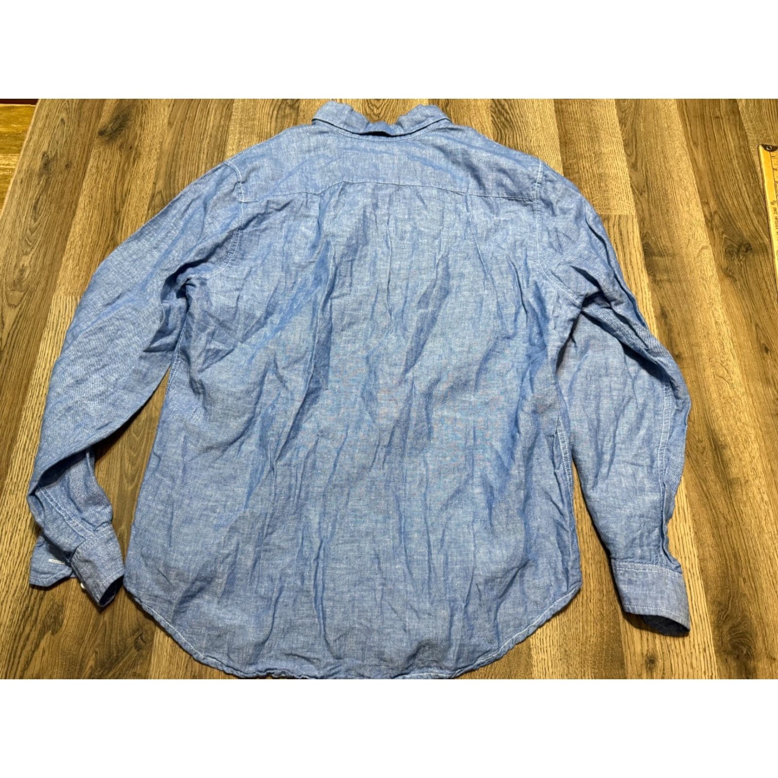 Merona Merona Shirt Men's Size Large Blue Long Sleeve Button Up Shirt Jean Size US L / EU 52-54 / 3 - 2 Thumbnail