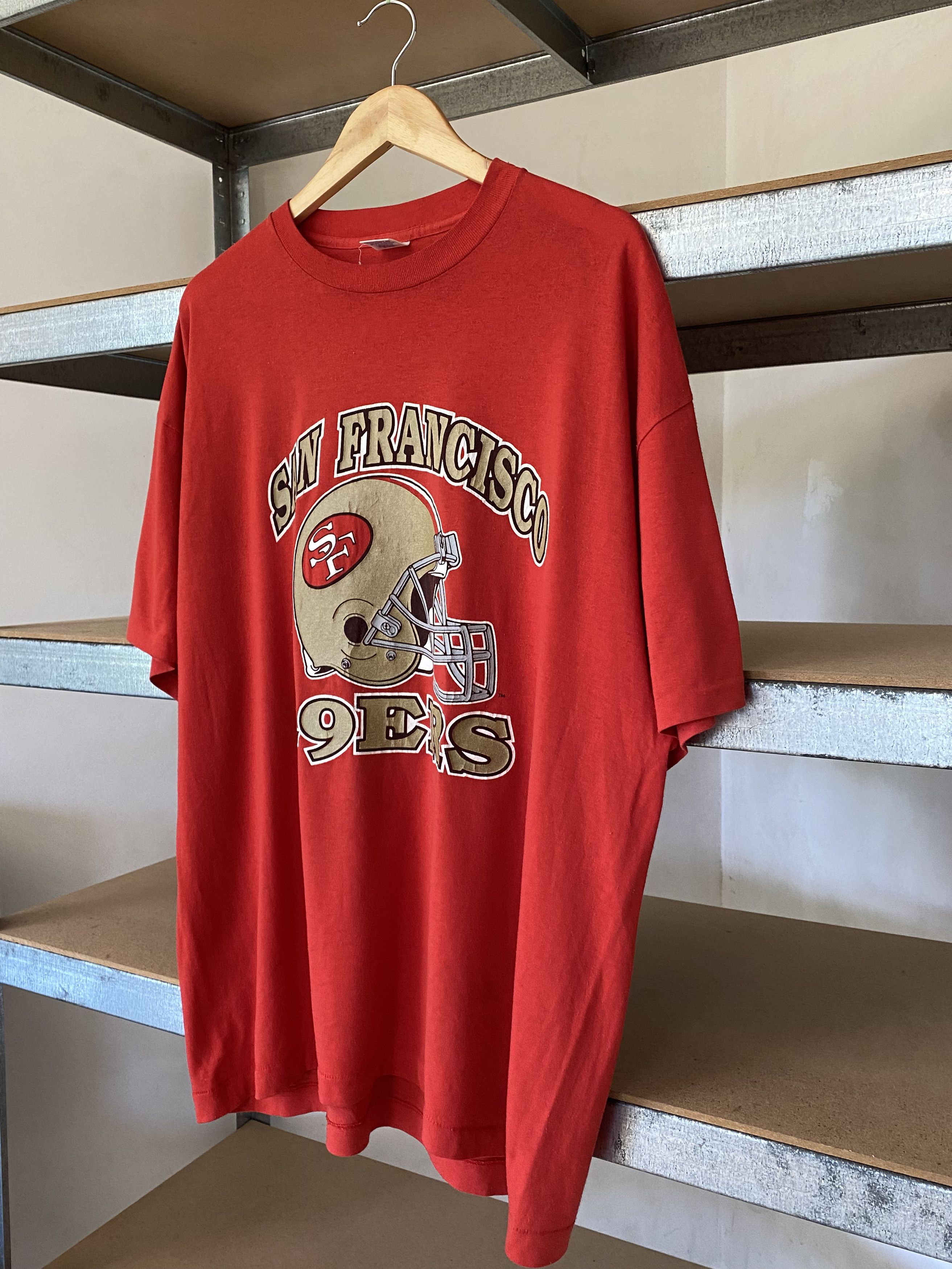 NFL × Vintage San Francisco 49ers Vintage 90s NFL Red Tee Size US XXL / EU 58 / 5 - 6 Thumbnail