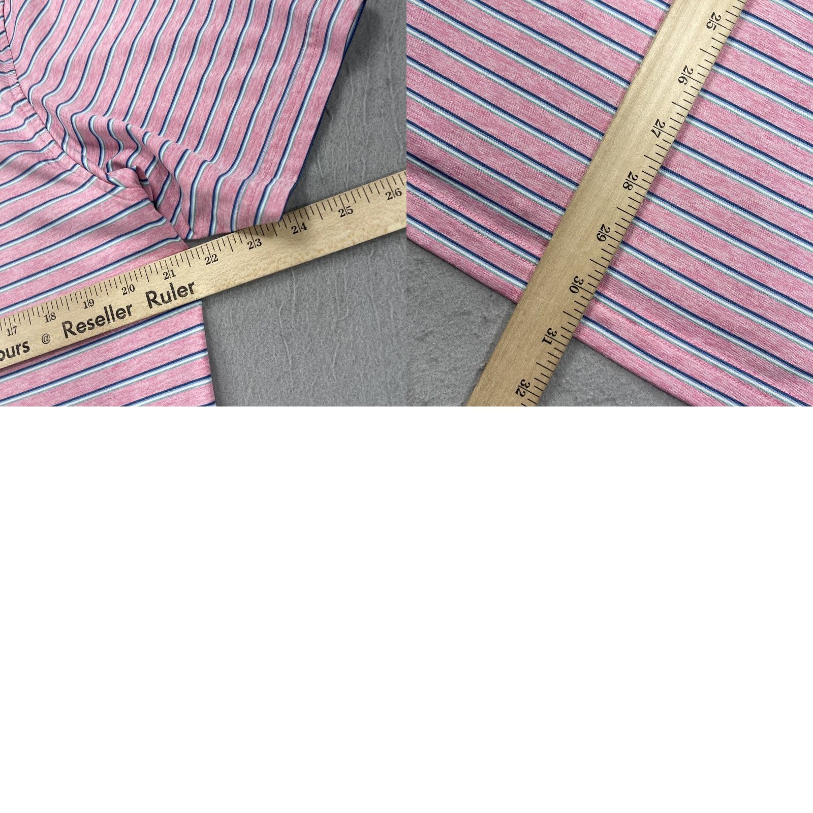 johnnie-O johnnie-O Biltmore Polo Shirt Mens M Pink Striped Golf Polo Shirt Size US M / EU 48-50 / 2 - 8 Thumbnail