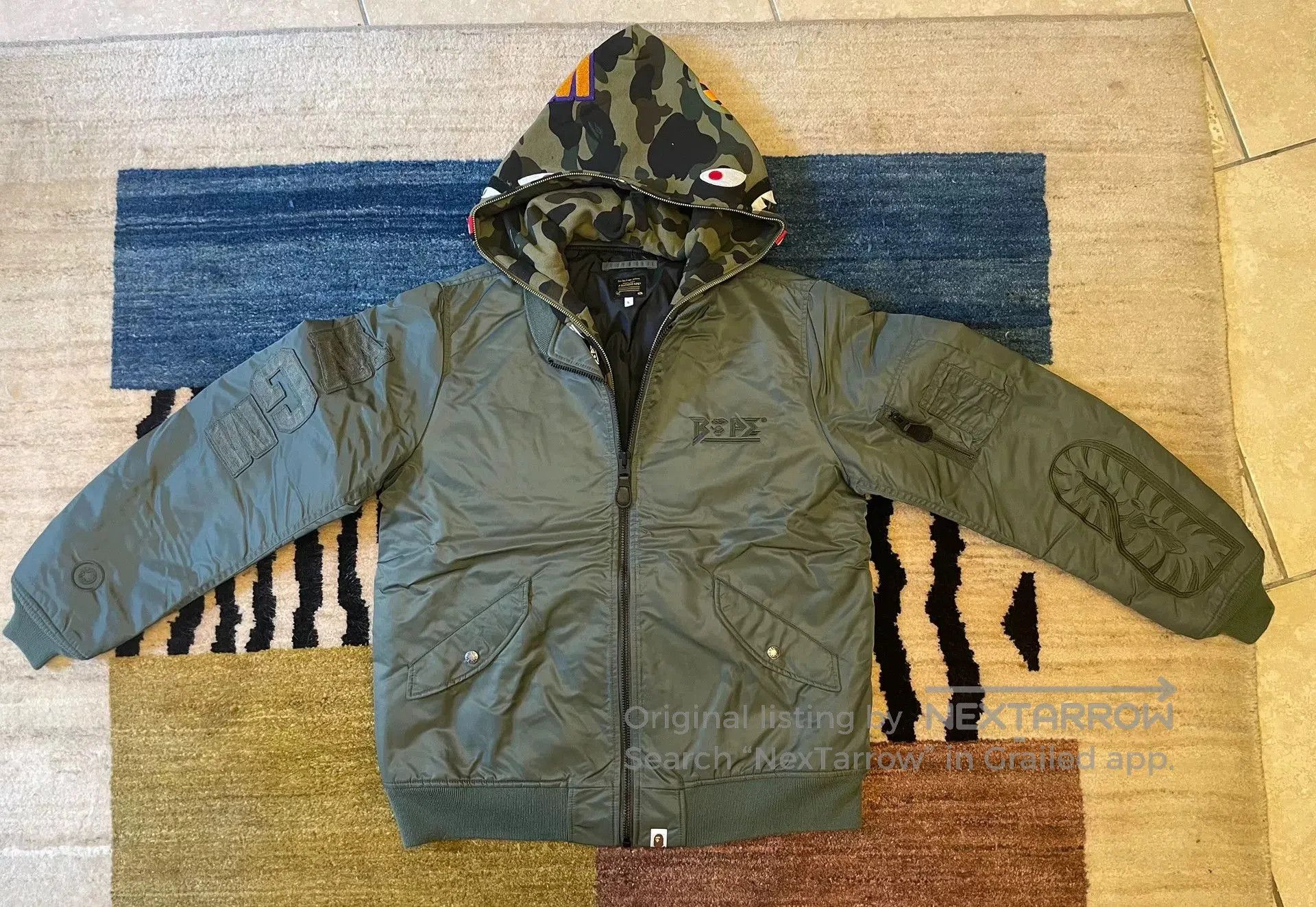 Bape Bape Classic Shark Hat Flight Jacket. Size US L / EU 52-54 / 3 - 1 Thumbnail