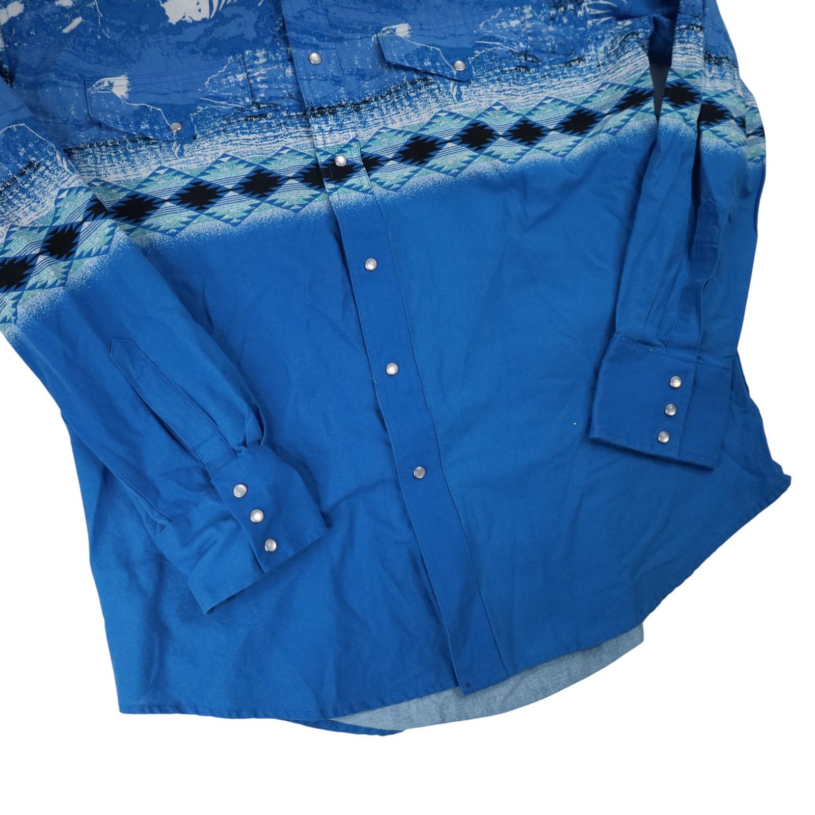 Vintage × Wrangler Vintage Wrangler Aztec Eagle Print Western Button Up Shirt Size US L / EU 52-54 / 3 - 4 Thumbnail