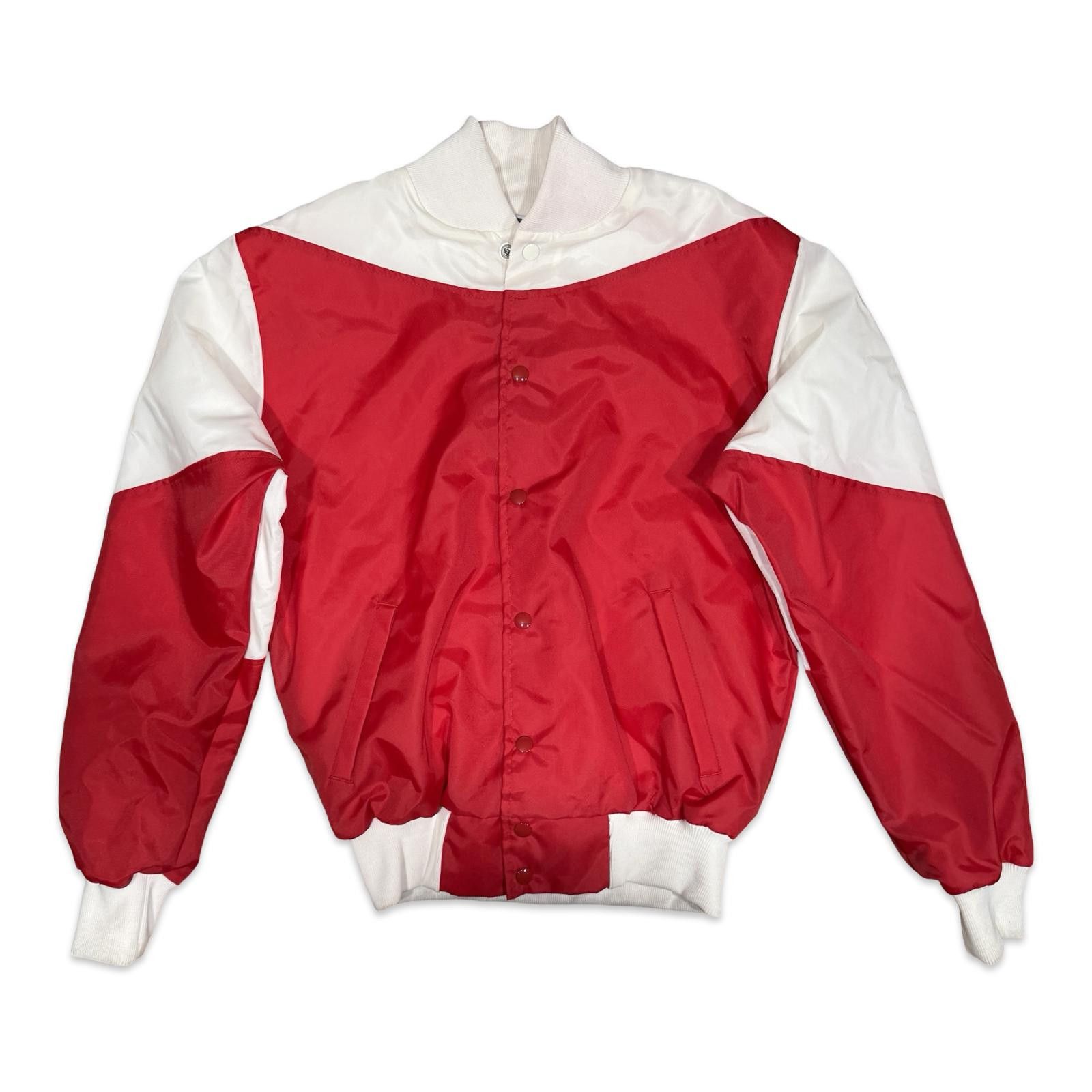 Vintage 80s Rennoc Color Block Athletic Bomber Jacket