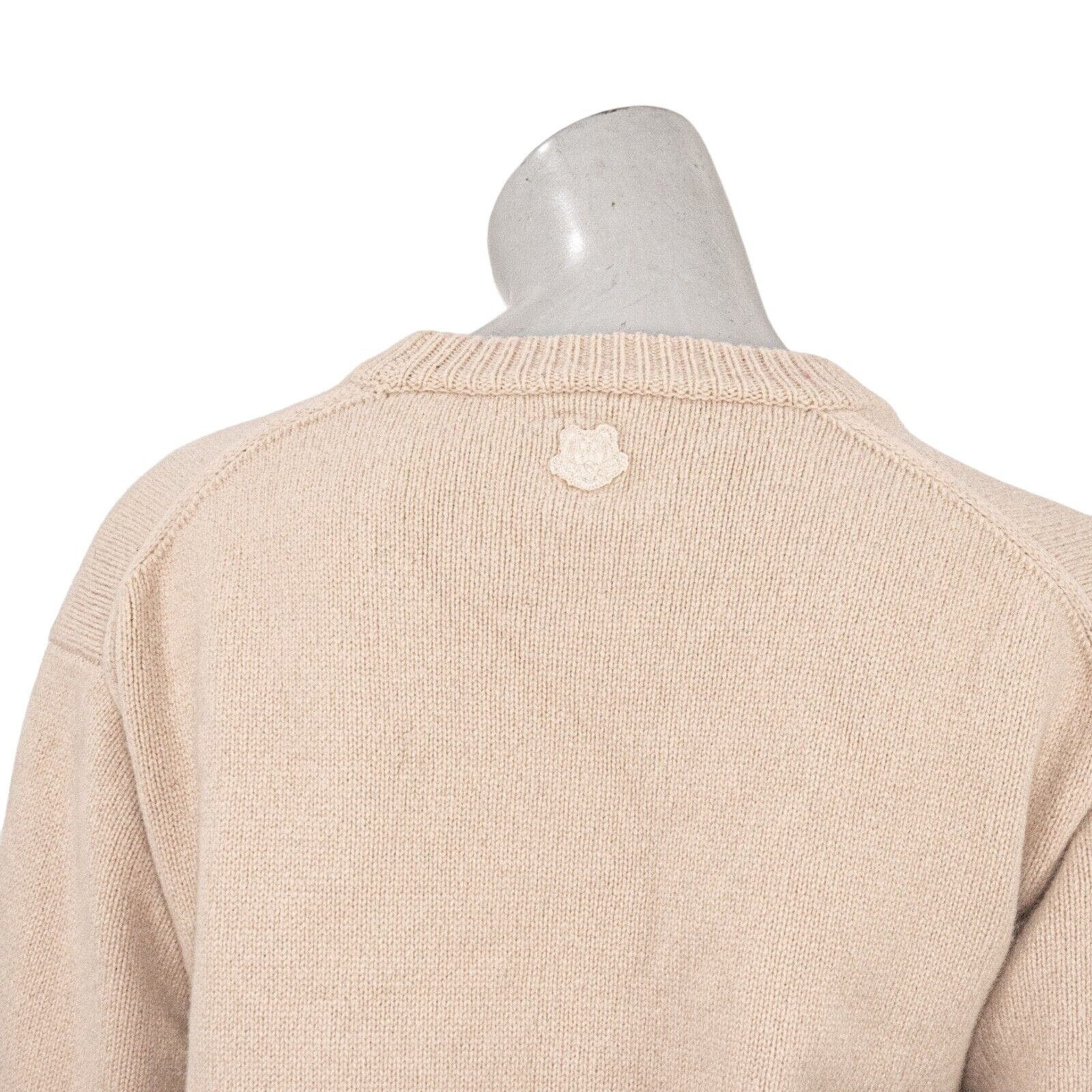 Kenzo KENZO Women's Wool K-Tiger Sweater Crewneck in Beige knit Size M / US 6-8 / IT 42-44 - 11 Thumbnail