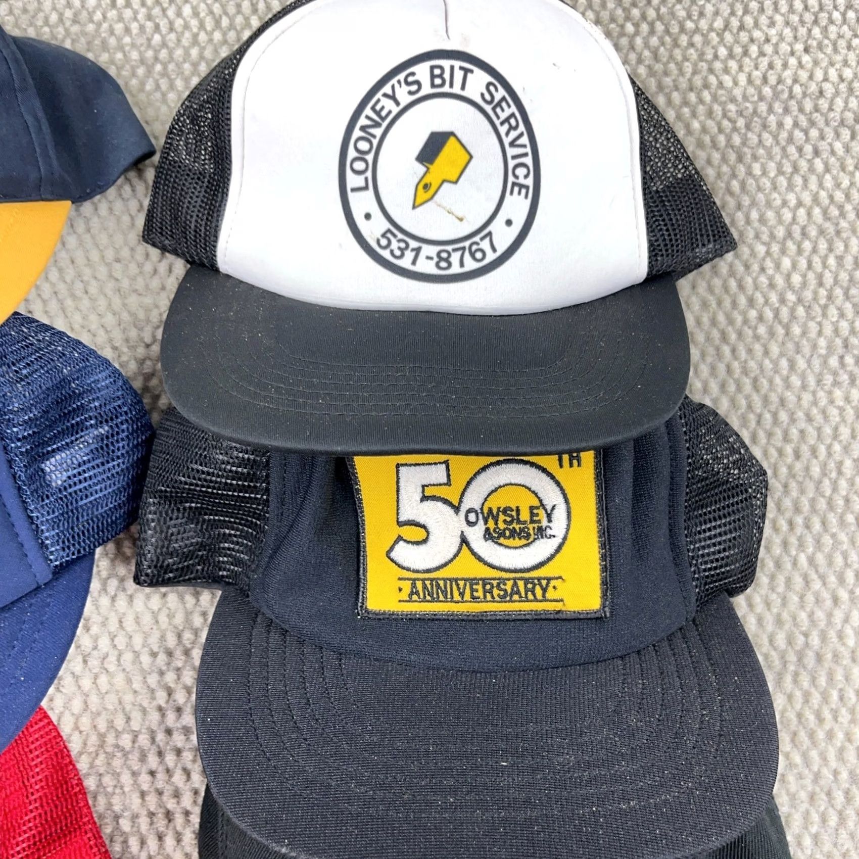 Roper VINTAGE Trucker Hat Snapback Cap 80s 90s USA Advertising Patch Logos Rope Lot M8 Size ONE SIZE - 4 Thumbnail