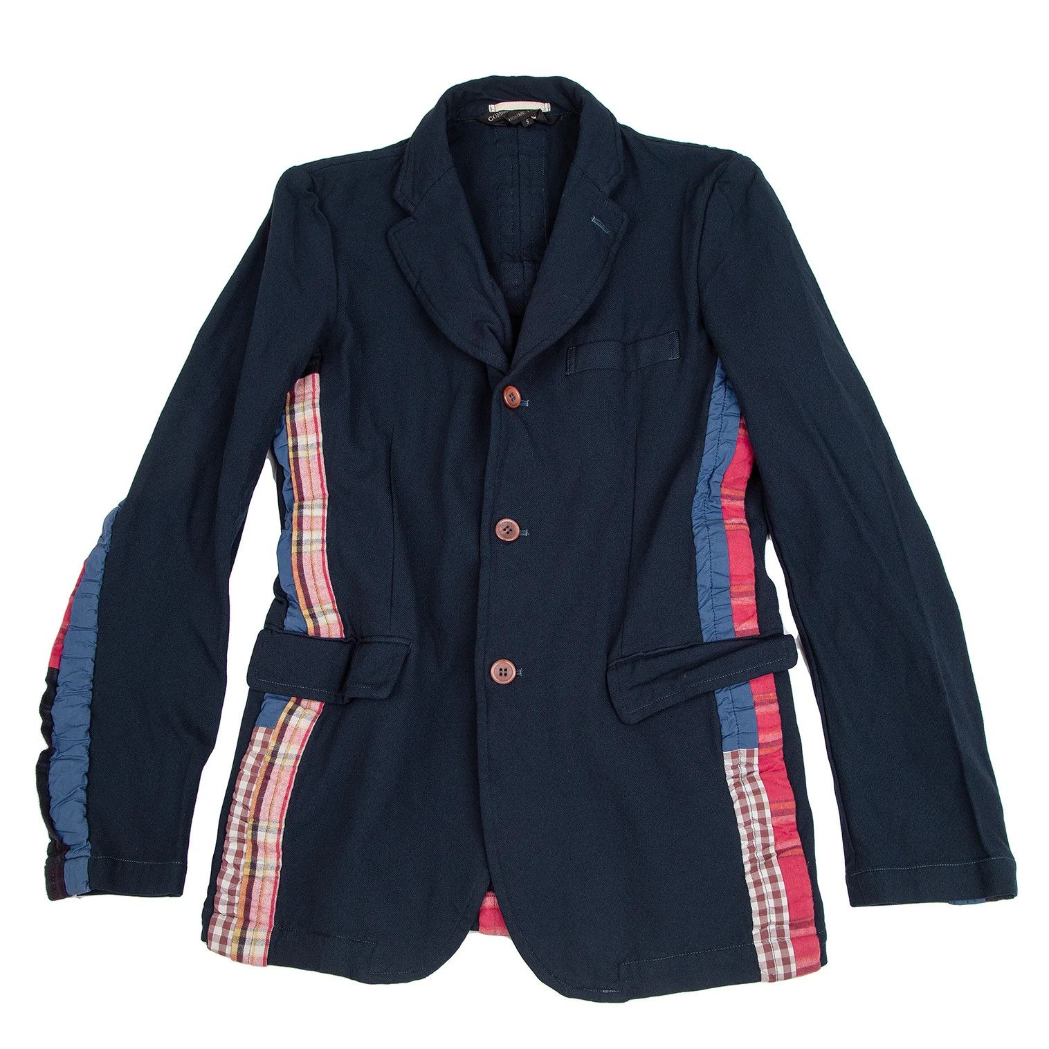 Comme des Garcons Homme Plus Seamline Design Polyester Jacket in Navy Blue, Size S Size US S / EU 44-46 / 1 - 1 Thumbnail