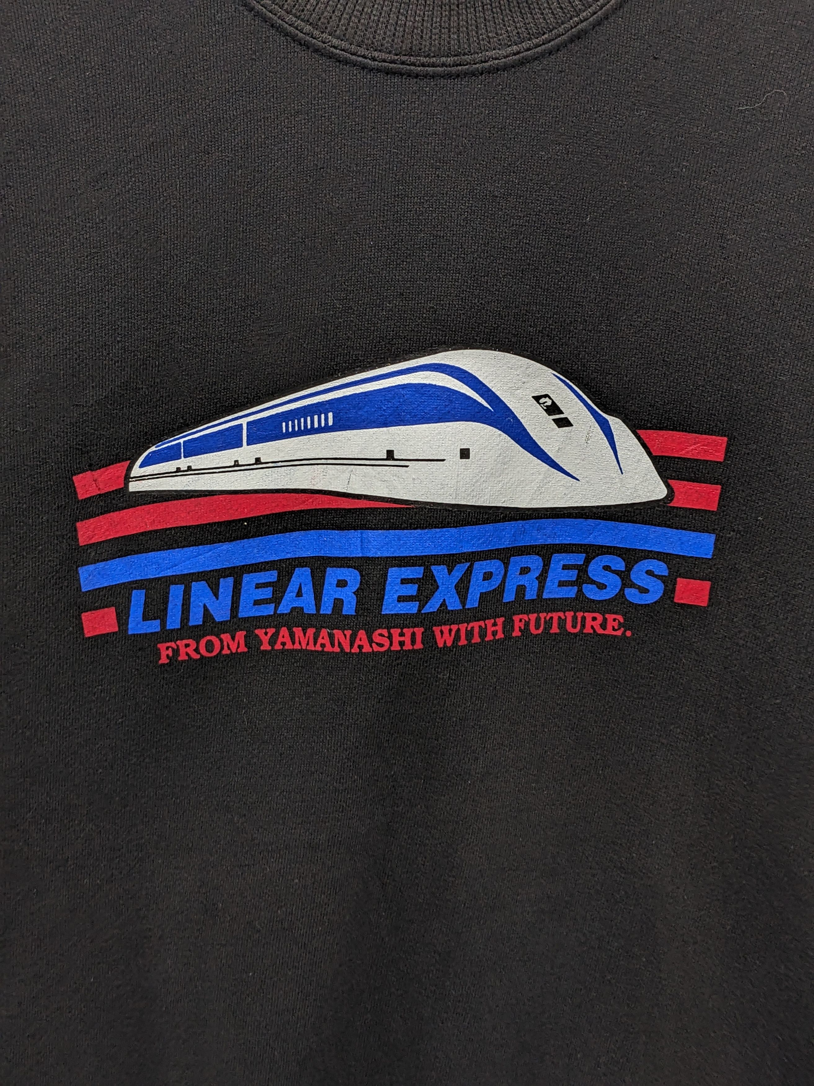 Japanese Brand Vintage LINEAR EXPRESS Maglev Train Crewneck Sweatshirt Size US M / EU 48-50 / 2 - 3 Thumbnail