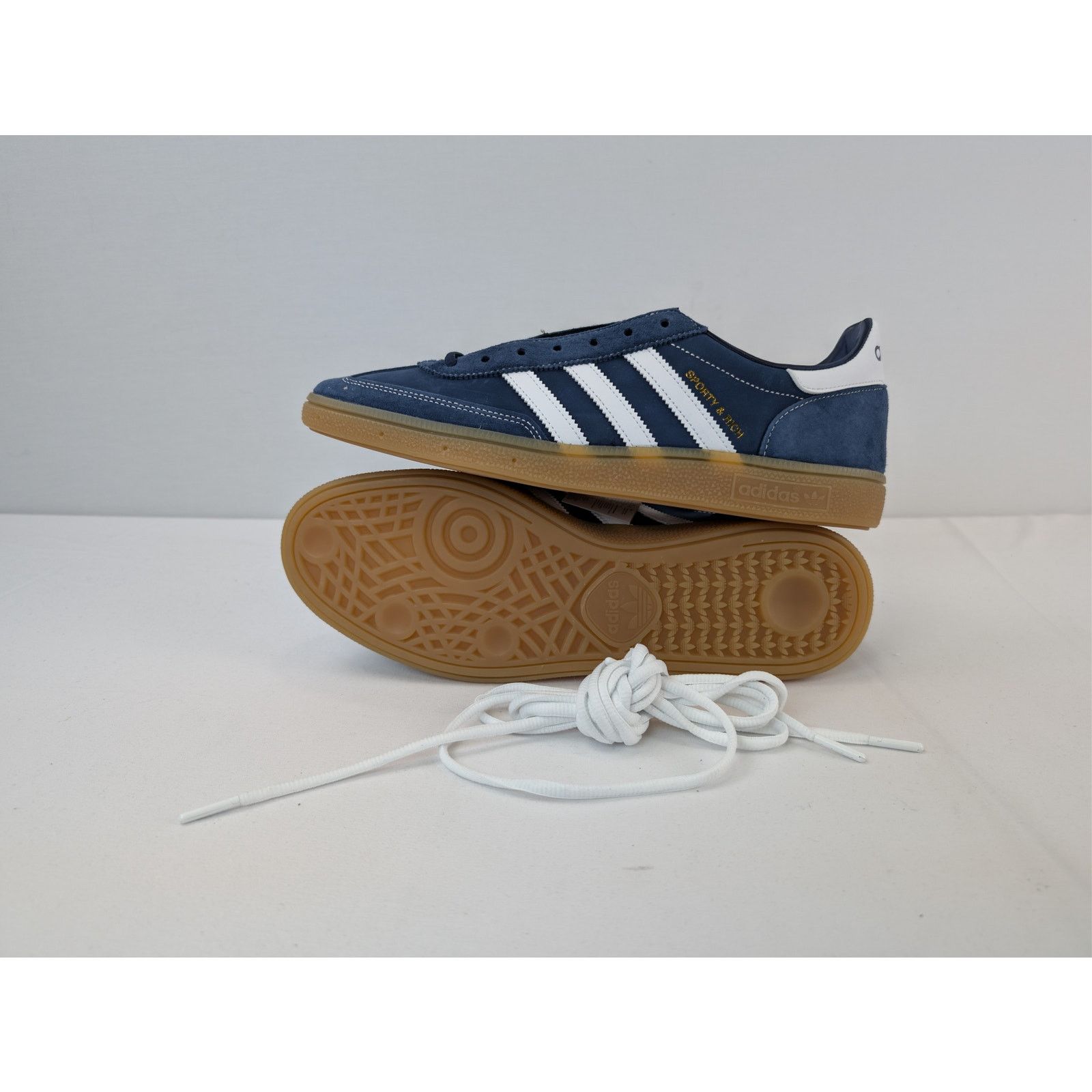 Adidas × Sporty & Rich o1rshd1 Handball Spezial x Sporty & Rich sneakers Beige/Blue Size US 11.5 / EU 44-45 - 13 Thumbnail