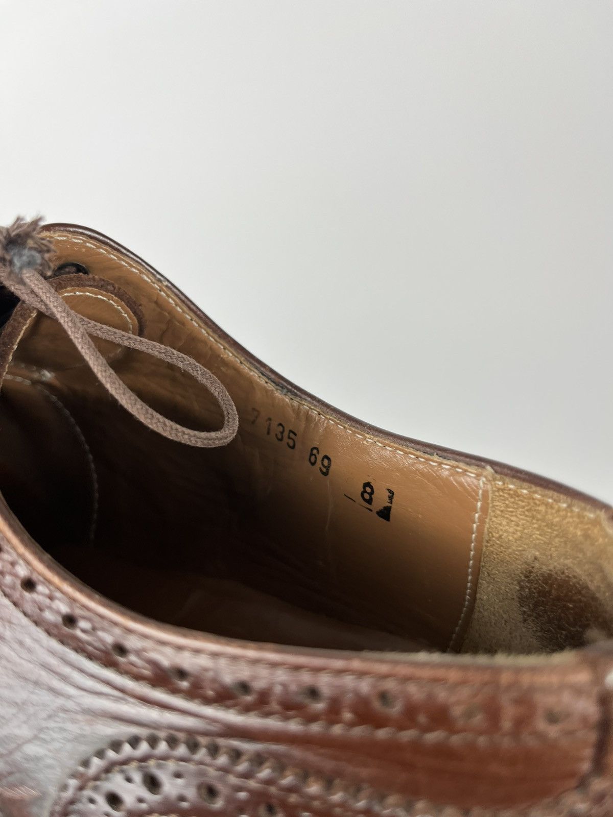 Leather Vintage Brown Leather Brogue Oxford Shoes US 8 Men Size US 8 / EU 41 - 18 Thumbnail