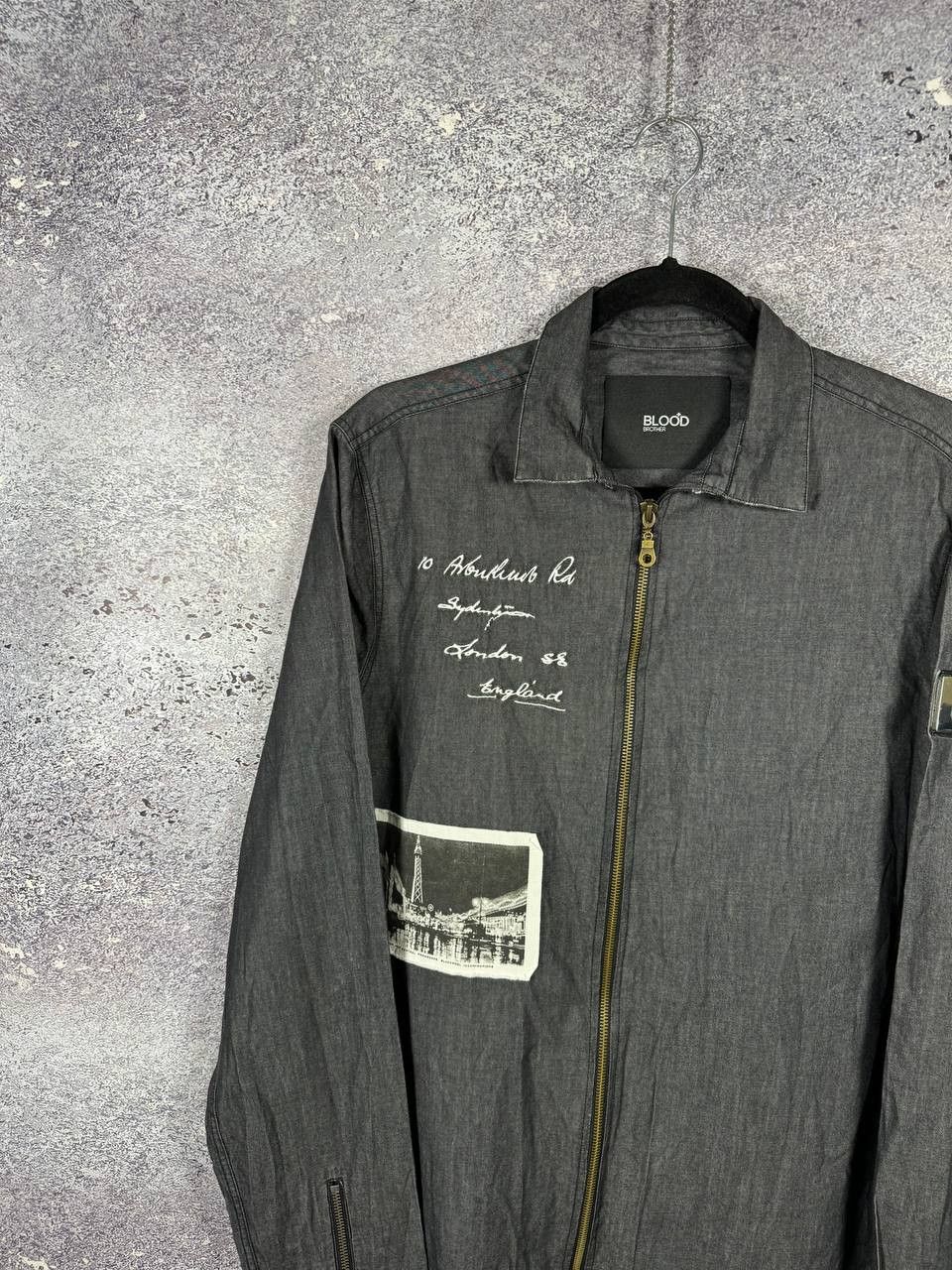 Blood Brother Blood Brother Patch Overshirt Gray Men's Shirt Large Size US L / EU 52-54 / 3 - 4 Thumbnail