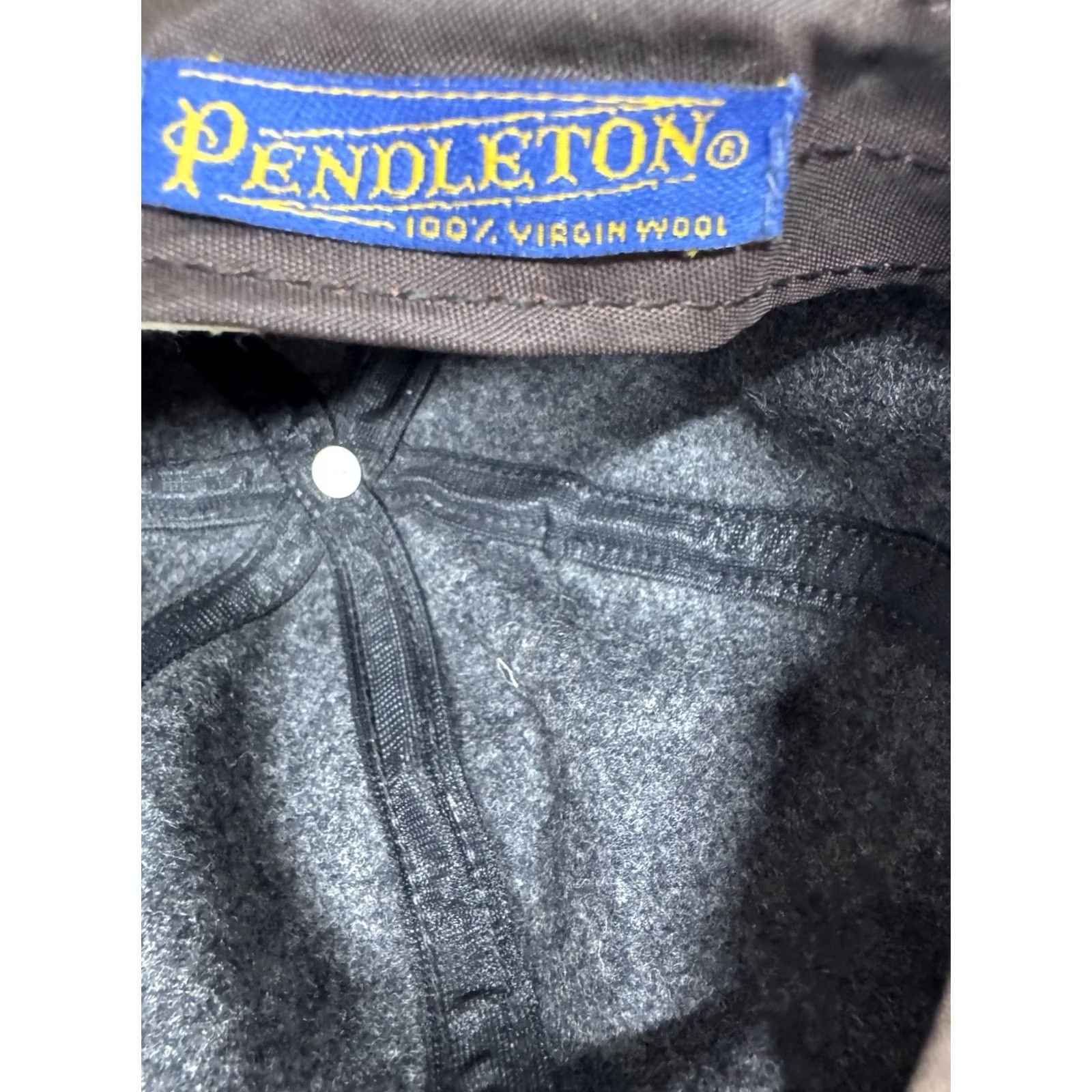 Pendleton VINTAGE Pendleton Wool Cap Hat Mens Medium Gray Lined Classic Workwear Western Baseball Cap Mens Size ONE SIZE - 5 Thumbnail