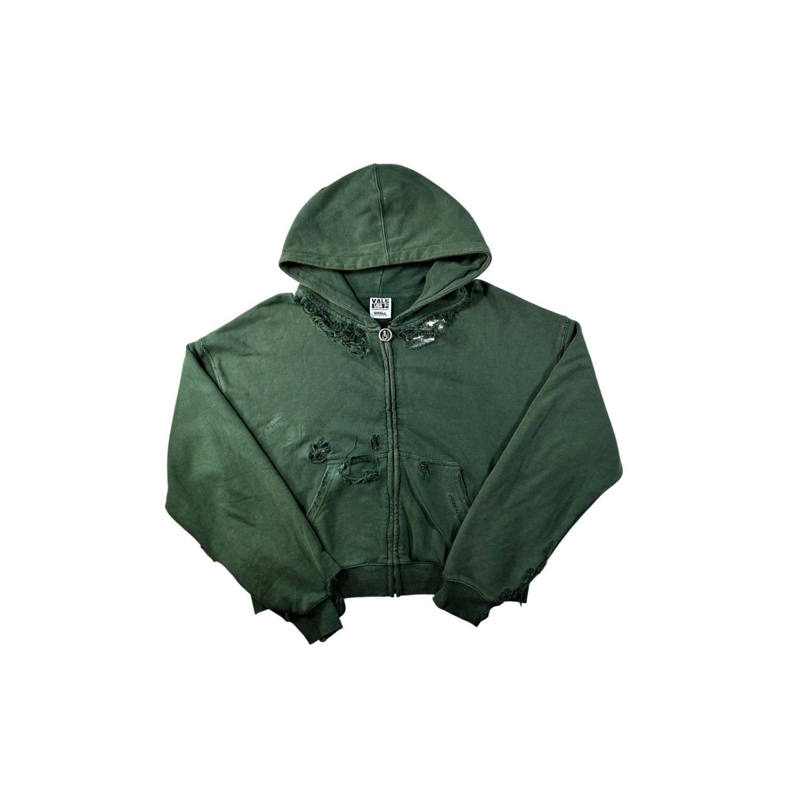Vale Vale Destroyer Zip Up Green Hoodie Size US S / EU 44-46 / 1 - 1 Thumbnail
