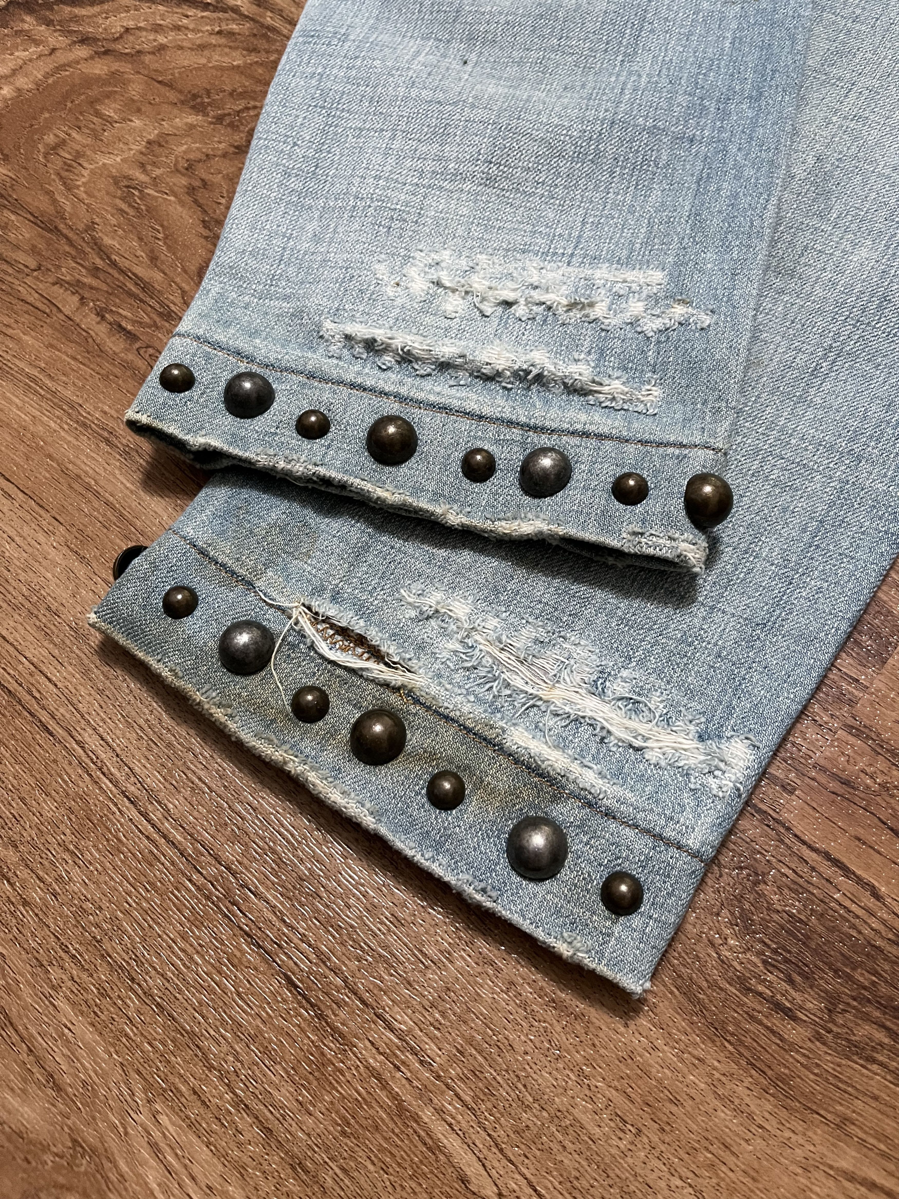 Dolce & Gabbana Dolce & Gabbana FW03 Studded Distressed Jeans Size US 34 / EU 50 - 9 Thumbnail