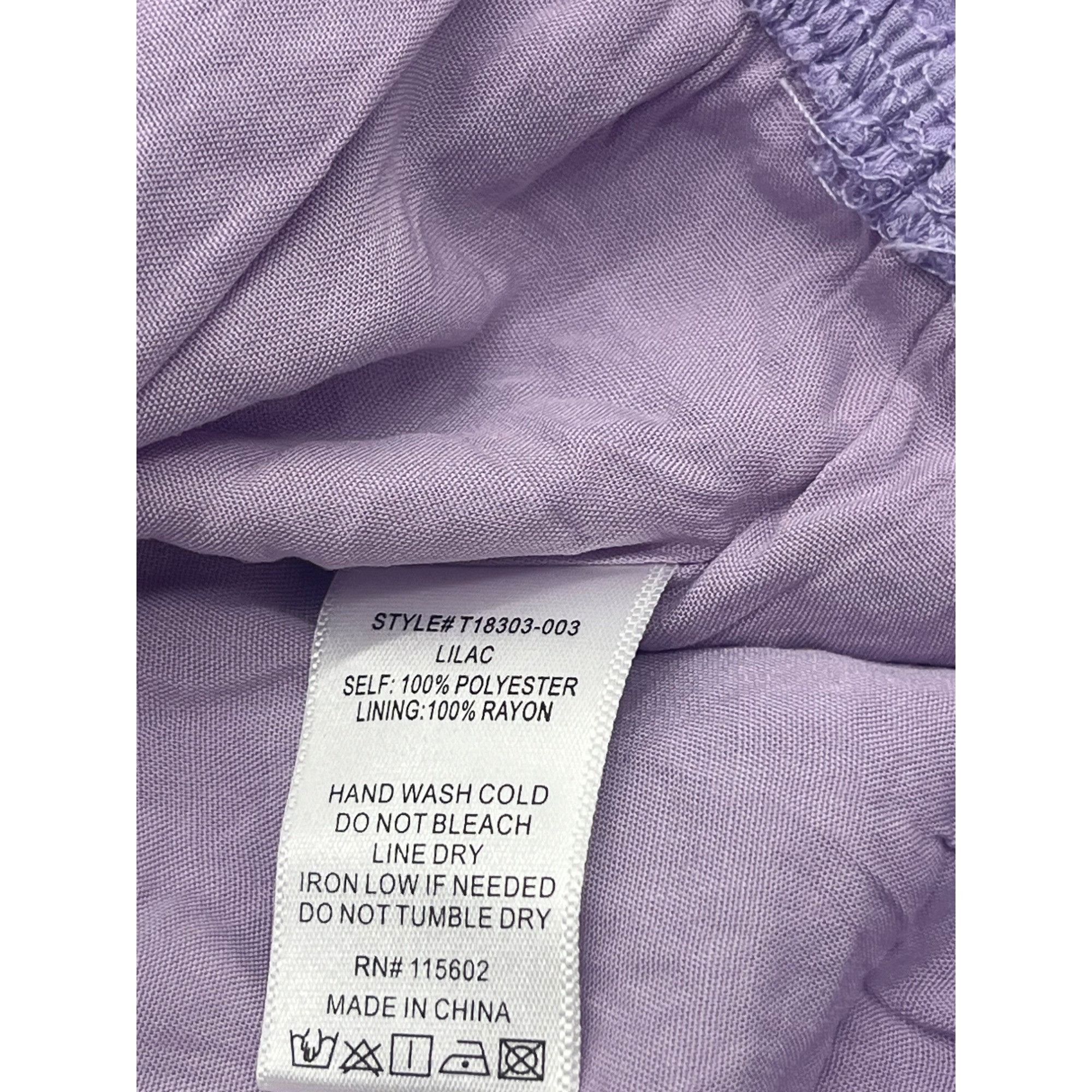 Other Lush women’s Cropped Volume Sleeves Peplum Top, Lilac, Sz. M Size M / US 6-8 / IT 42-44 - 7 Thumbnail
