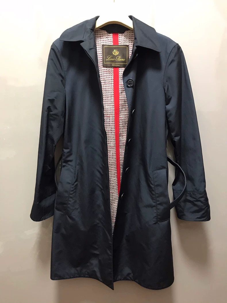 Loro Piana stylish navy long coat with inner lining - dmc Size US L / EU 52-54 / 3 - 1 Thumbnail