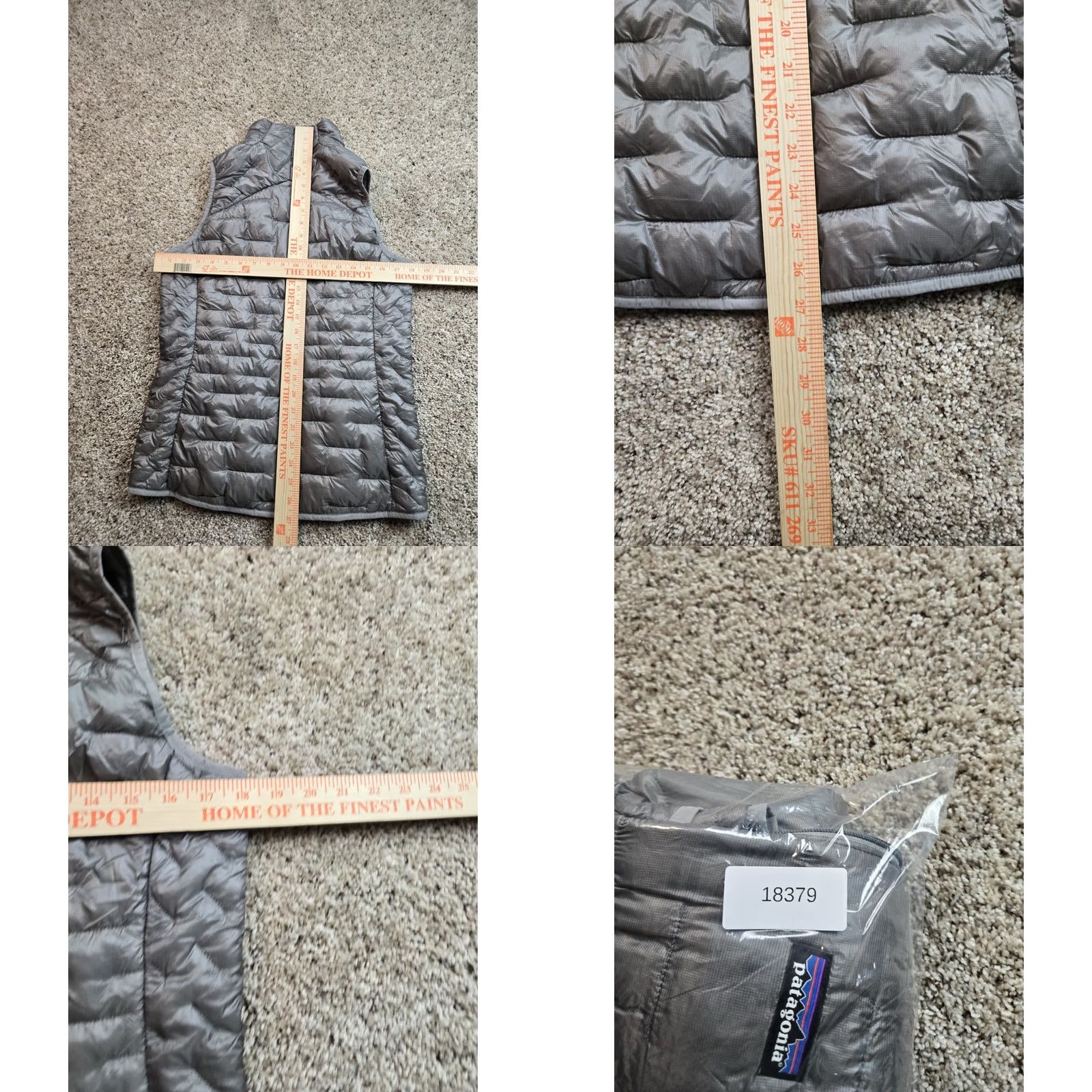 Patagonia Patagonia Micro Puff Vest Womens Small Gray Ultralight Full Zip 84090 Size S / US 4 / IT 40 - 8 Thumbnail