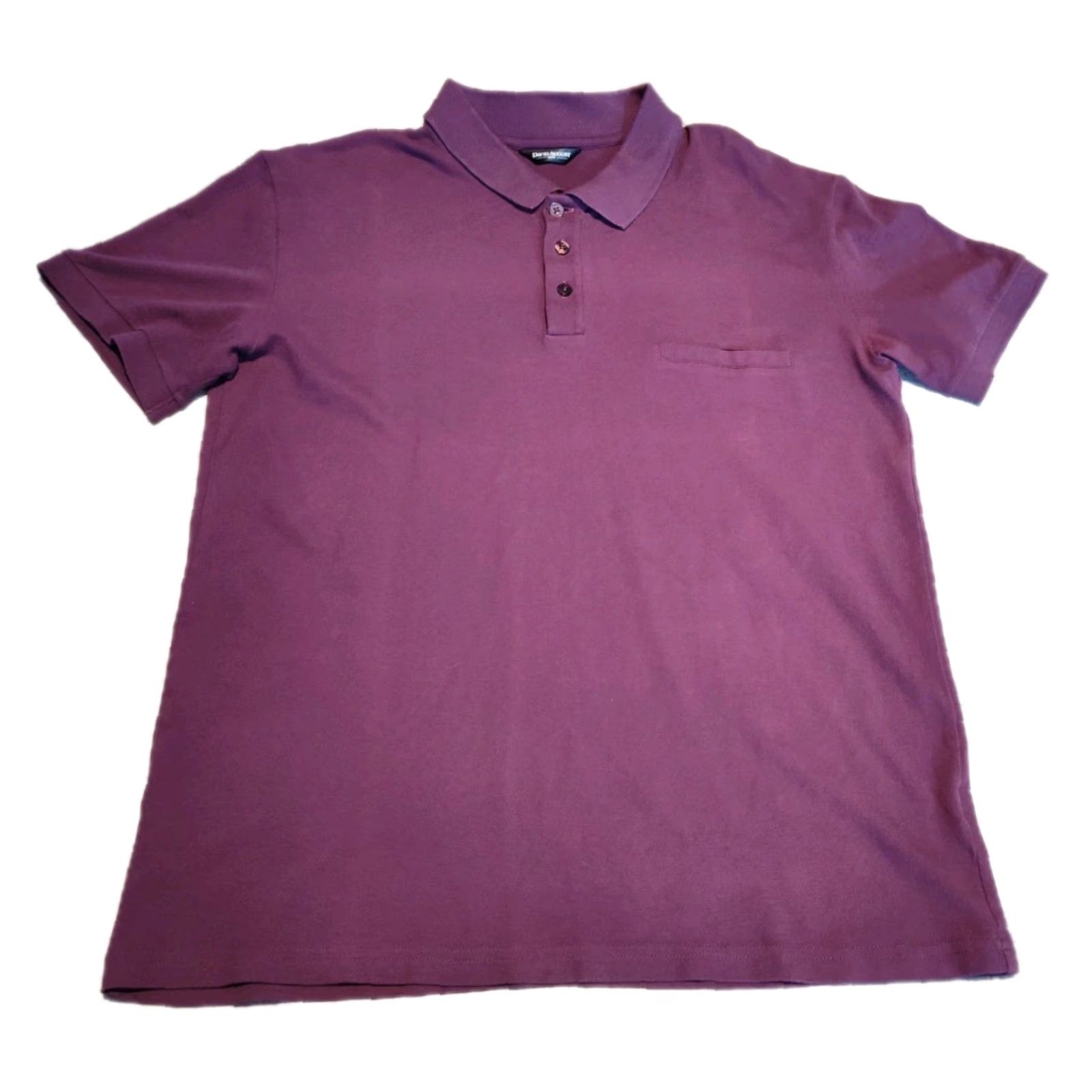Vintage VINTAGE David August Men's Polo Shirt Size M Burgundy Cotton Spandex Short Sleeve Casual Activewear Golf Size US M / EU 48-50 / 2 - 2 Thumbnail