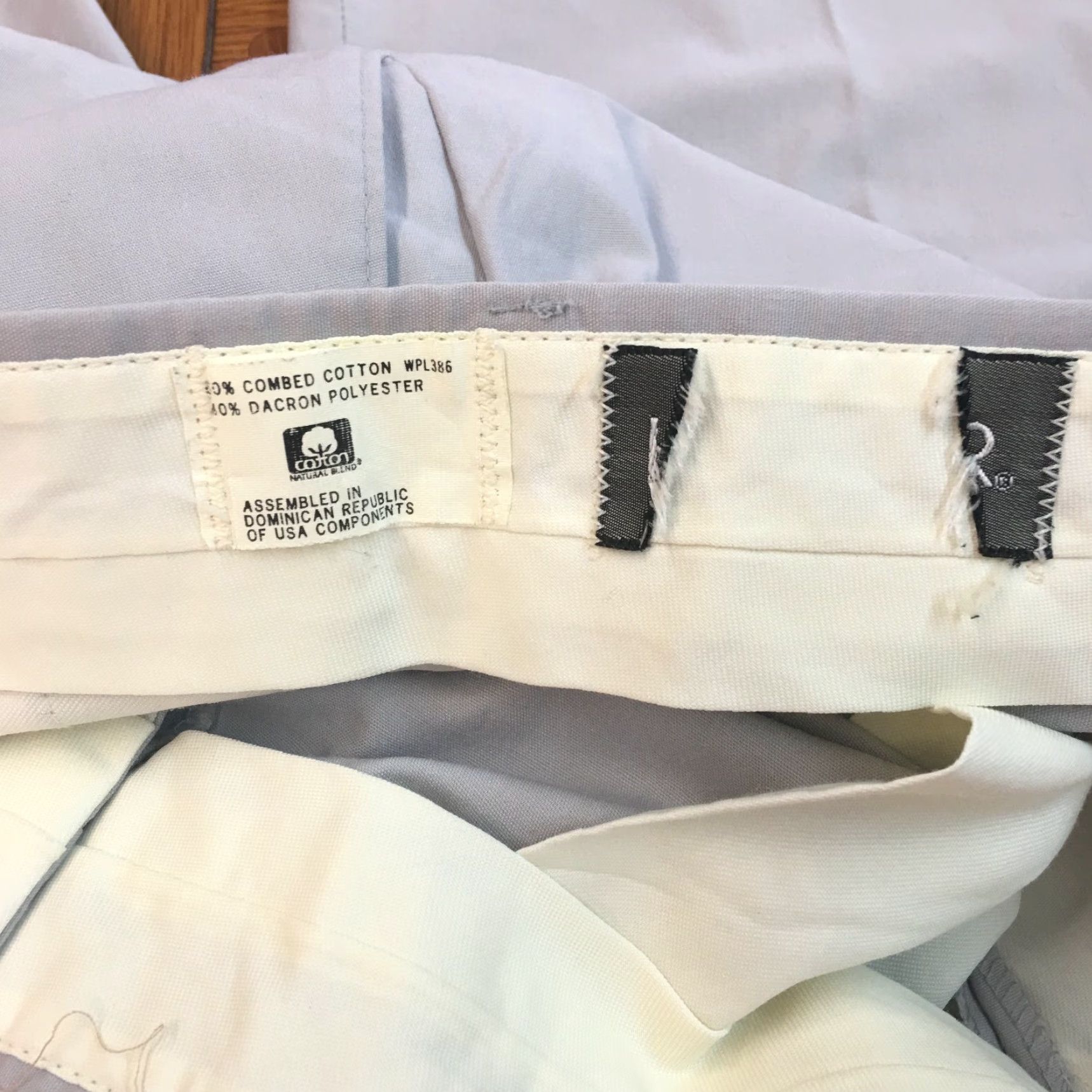 Haggar Haggar Mens Chino Pants Flat Front Gray 38 X30 Regular Waist Belt Loops 9in Leg Opening Polyester Stretch Casual Business Size US 38 / EU 54 - 7 Thumbnail