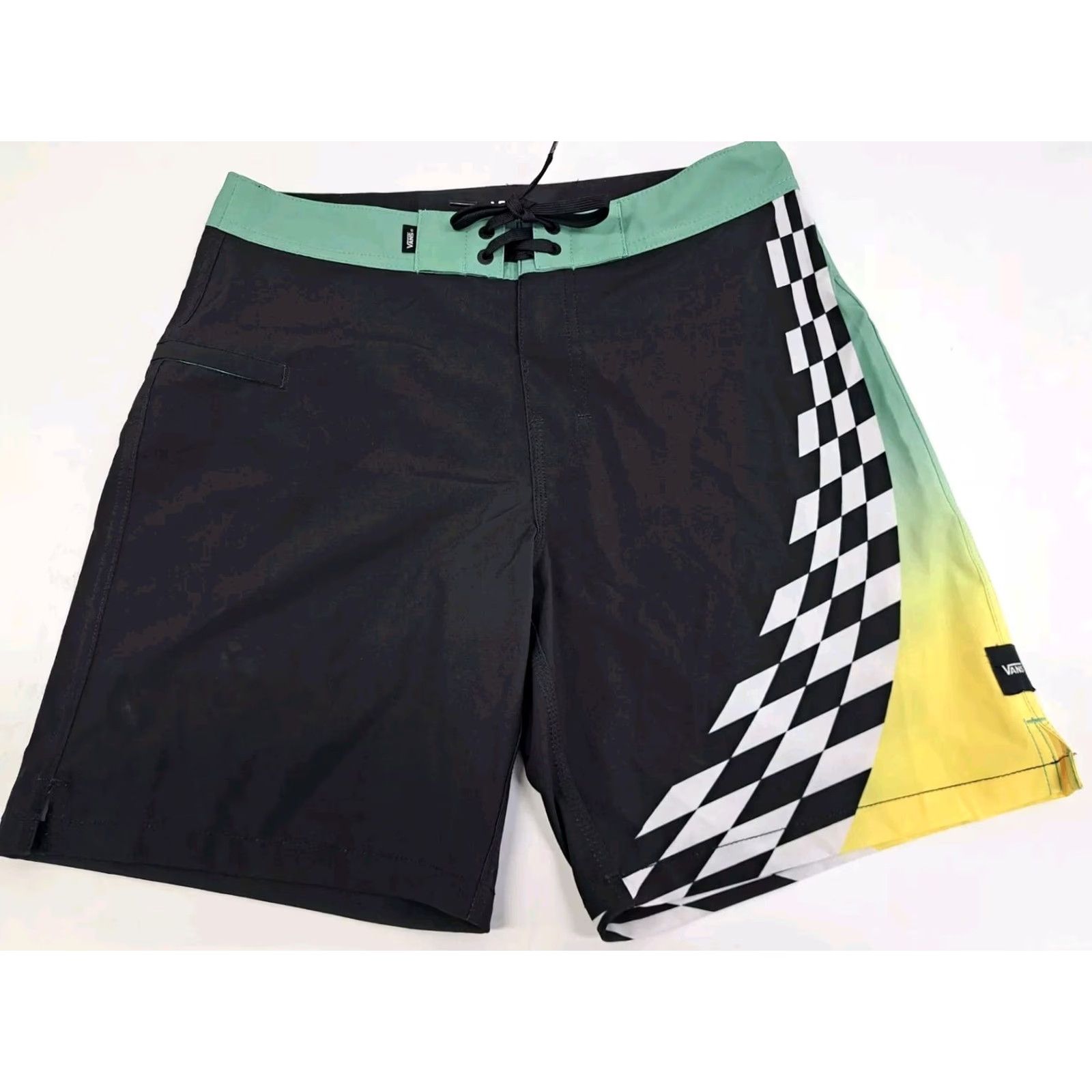 Vans VANS Board Shorts Mens Multicolor Checkered Size 30 Zip Side Pocket Drawstring Quick Dry Size US 30 / EU 46 - 2 Thumbnail
