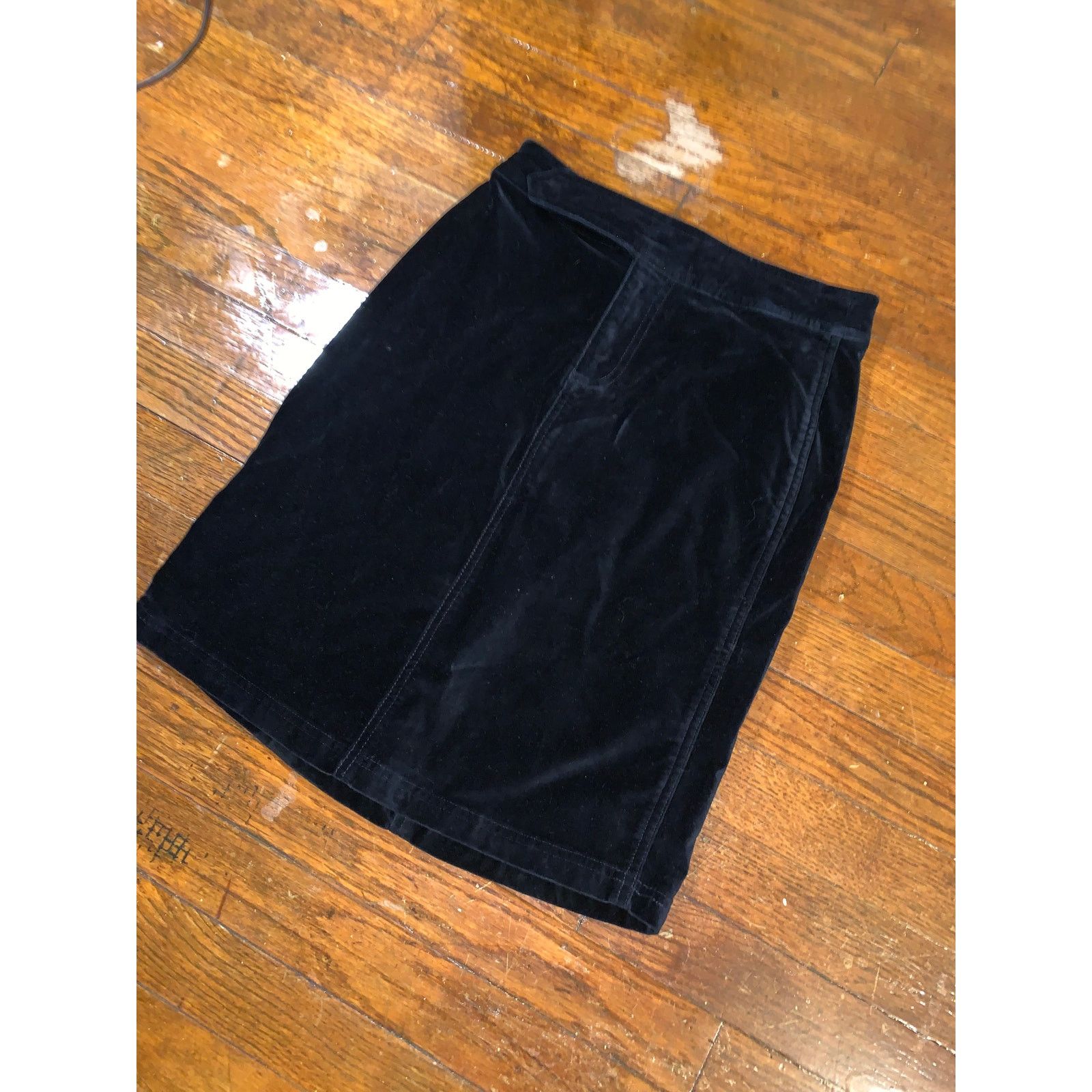 Guess Guess Jeans Black Velvet Pencil Skirt Women Size 24 Y2K Midi Size 24" / US 00 / IT 34 - 5 Thumbnail