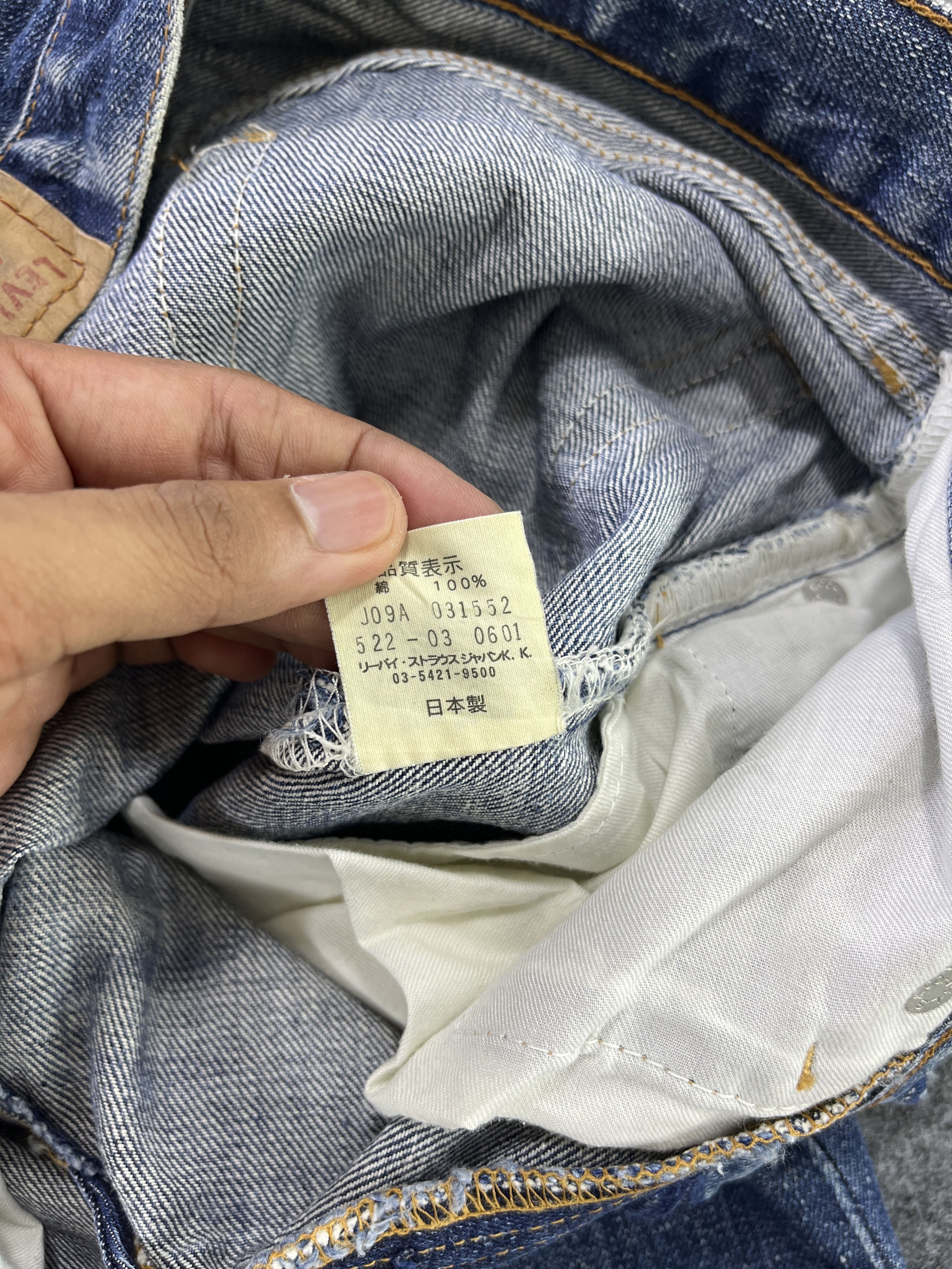 Levi's Vintage Levis 522 Blue Wash Jeans - J931 Size 29" - 8 Thumbnail