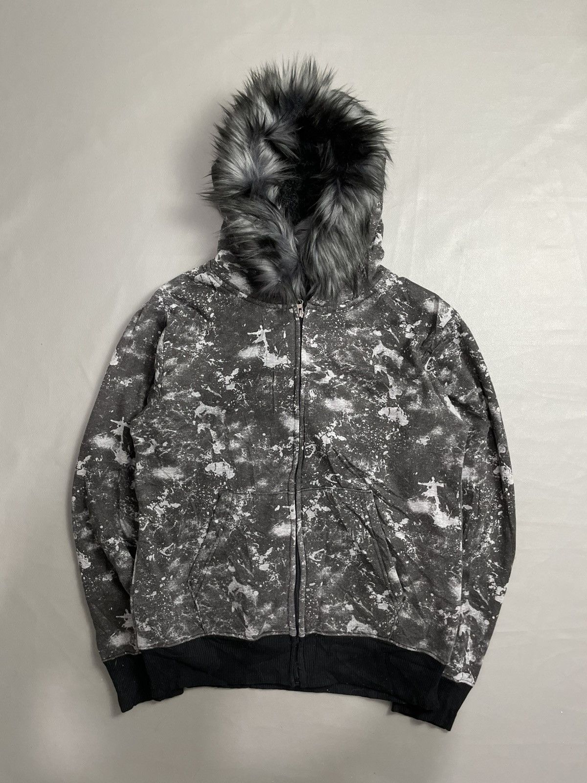 Japanese Brand Defective Struct Abstract Zip Fur Hoodie Size US M / EU 48-50 / 2 - 1 Thumbnail