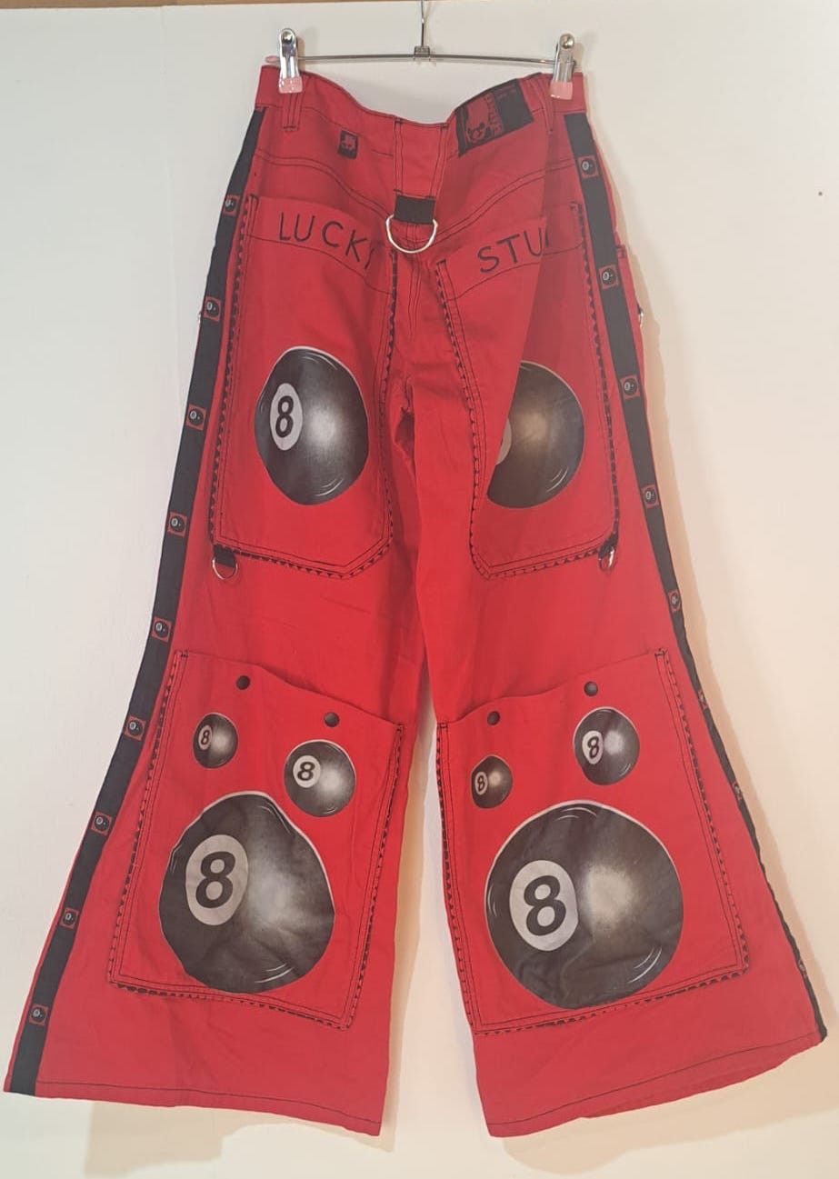 Other Stuka Vintage Wide Leg Jean - Red eight-ball style Size 30" / US 8 / IT 44 - 2 Thumbnail