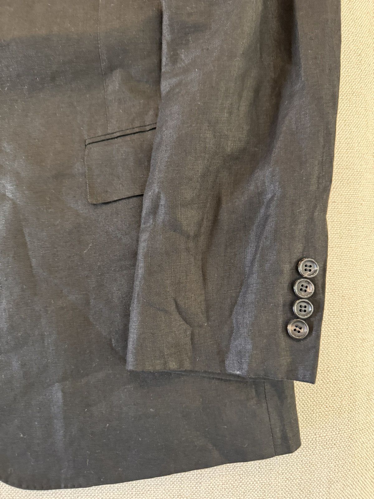 Ralph Lauren Black Label × Vintage Ralph Lauren Made in Italy Linen Black Label Jacket 44R Size 44R - 9 Thumbnail