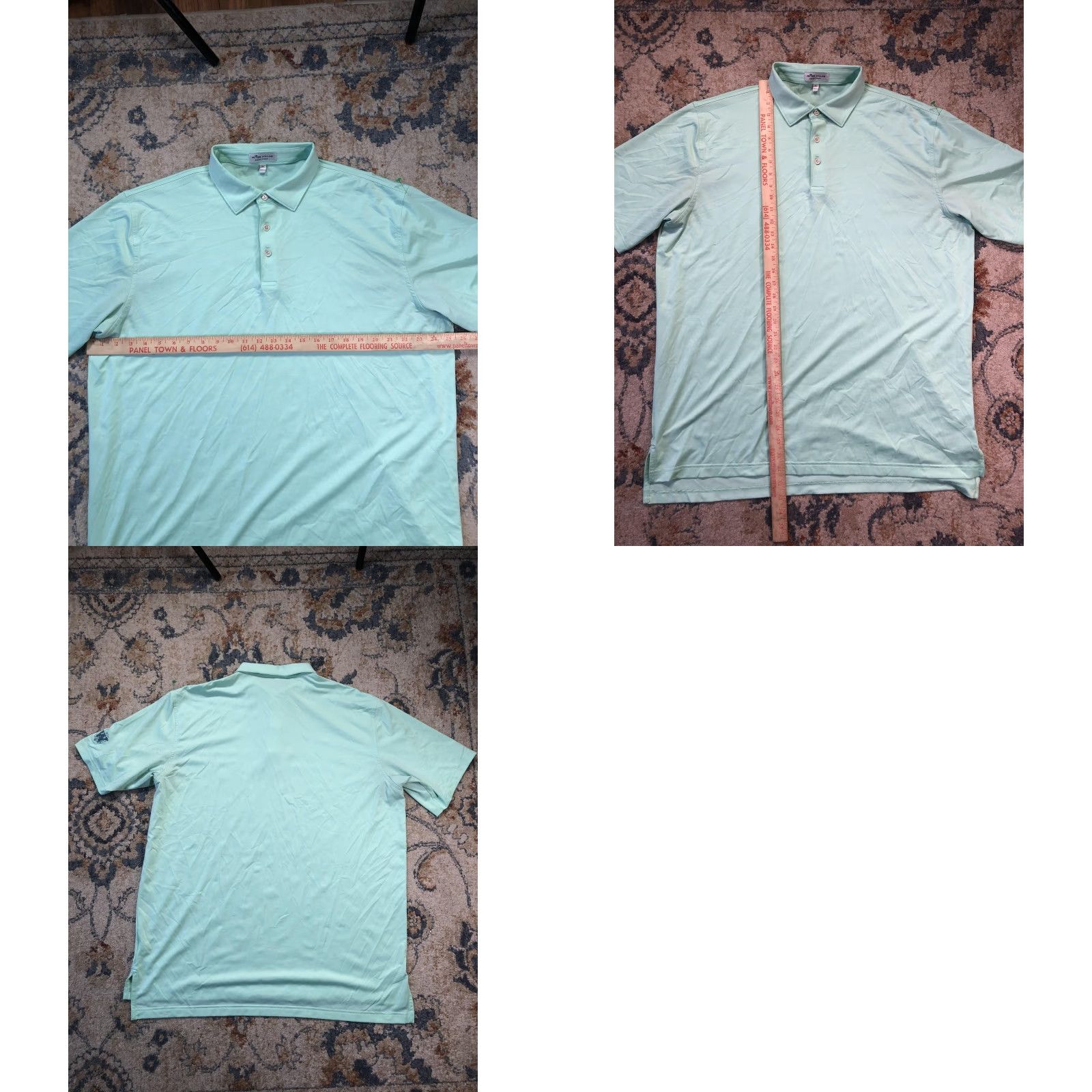 Peter Millar Peter Millar Summer Comfort Polo Shirt Mens XL Green Solid Golf Short Sleeve Size US XL / EU 56 / 4 - 8 Thumbnail