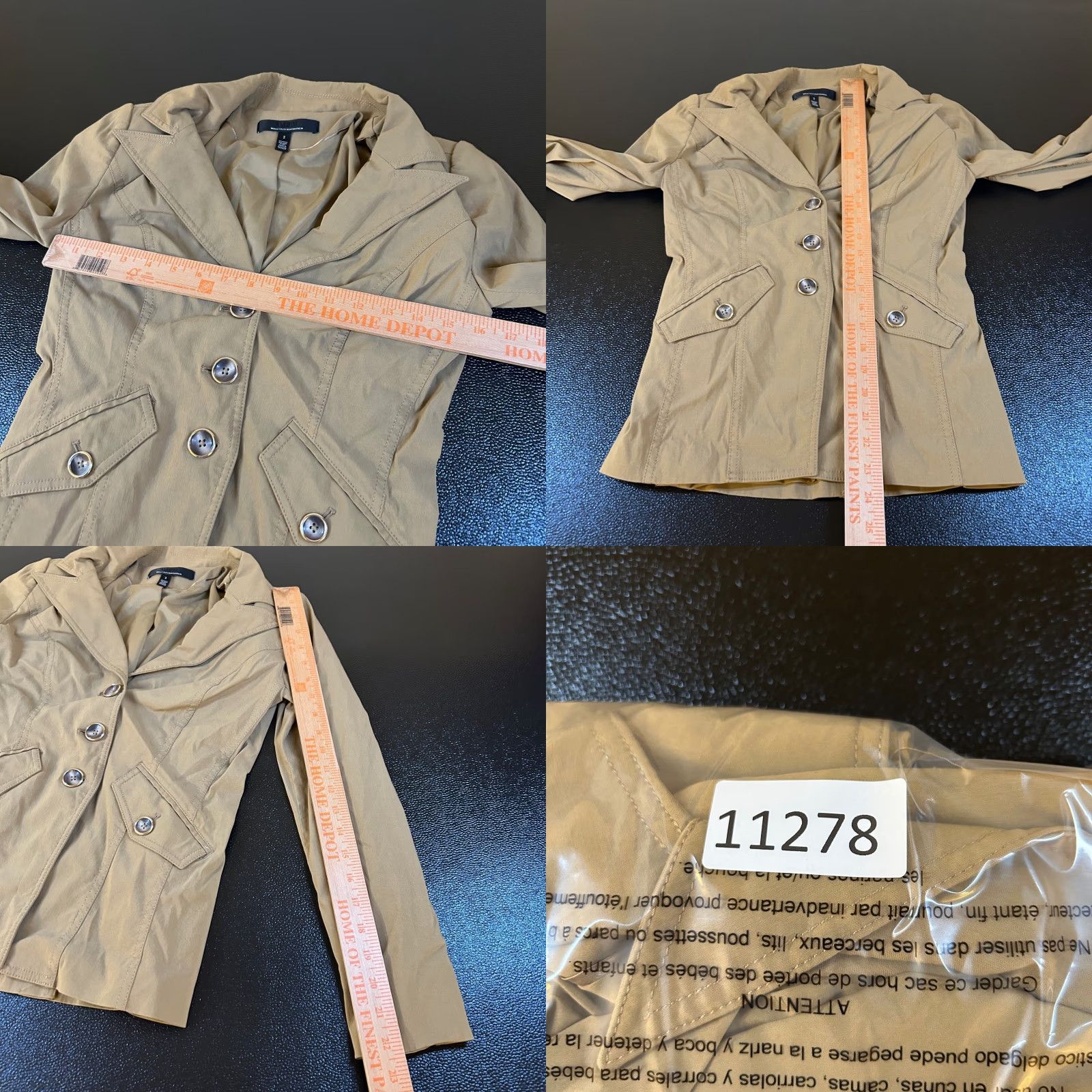 White House Black Market White House Black Market Blazer Jacket Button Front Career Khaki Womens Size 2 Size XS / US 0-2 / IT 36-38 - 8 Thumbnail