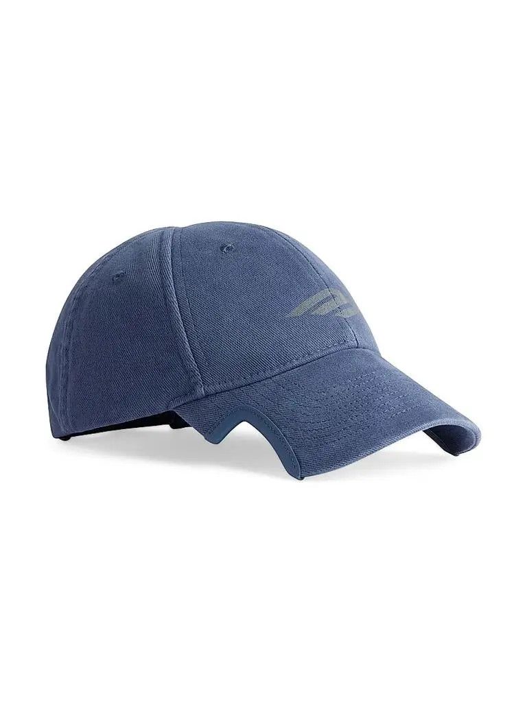 Balenciaga o1srvl11e0426 Size: M / 3B Stencil Hat / Cap in Blue Size ONE SIZE - 2 Thumbnail