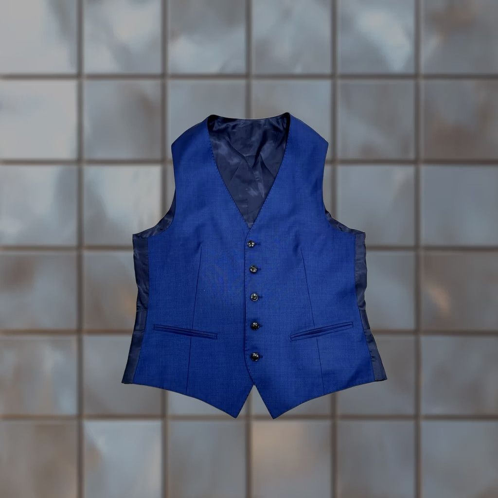 Suitsupply Suitsupply Vest Mens Medium Blue Wool Vitale Barberis Canonico Size 48 Size US M / EU 48-50 / 2 - 1 Thumbnail