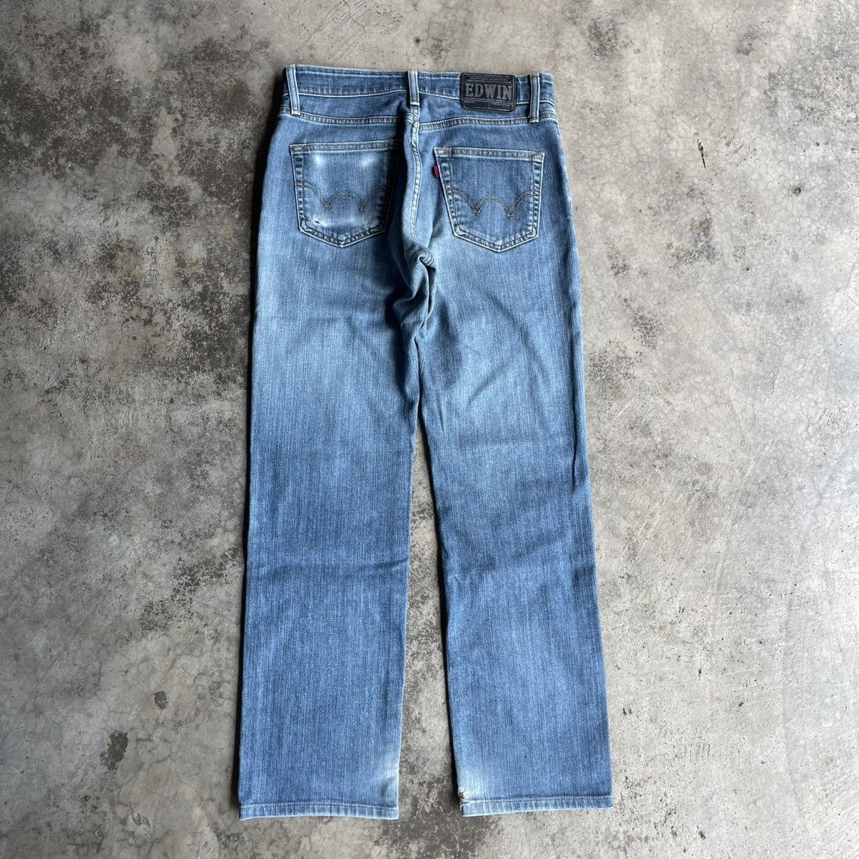 Edwin 🔥Vintage Edwin F503 Stoned Washed Distress Denim Jeans Size US 30 / EU 46 - 4 Thumbnail