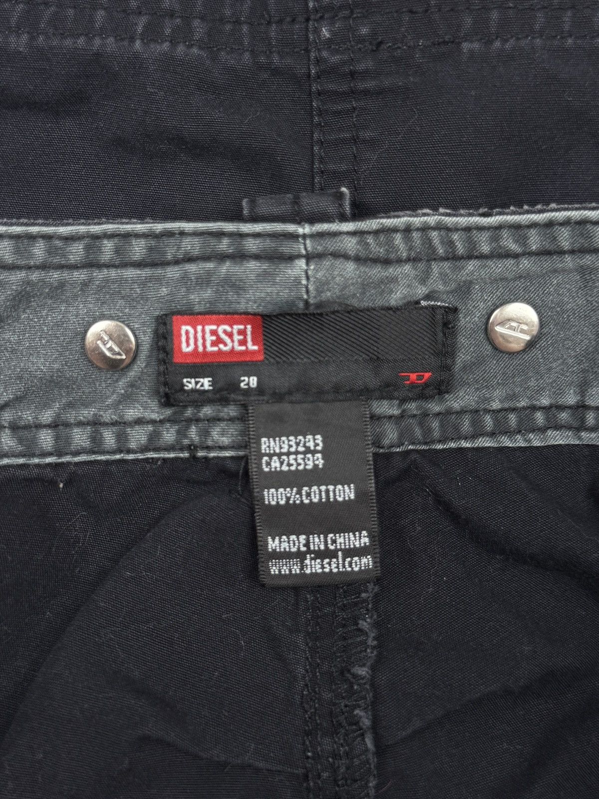 Diesel Y2K Vintage Diesel Washed Egg Cell Pocket Cotton Mini Skirt Size 28" / US 6 / IT 42 - 6 Thumbnail