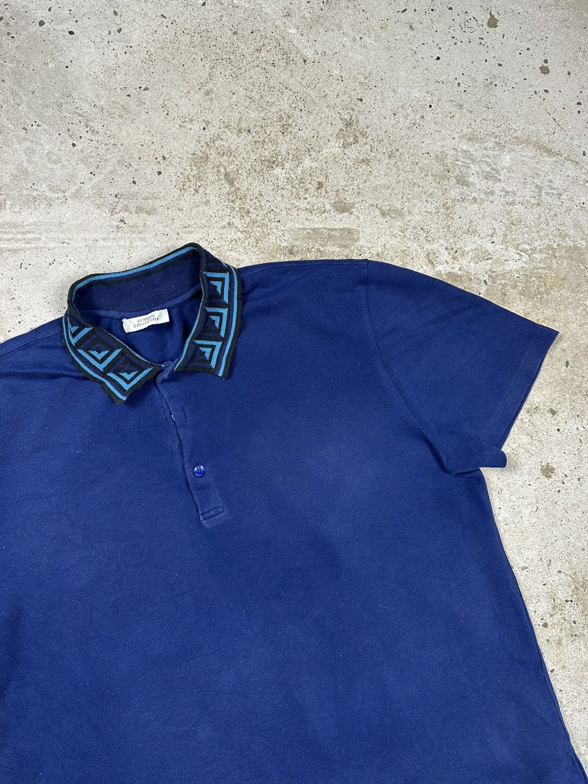 Versace Versace Collection Blue Navy Polo T Shirt Tee Size US XL / EU 56 / 4 - 6 Thumbnail