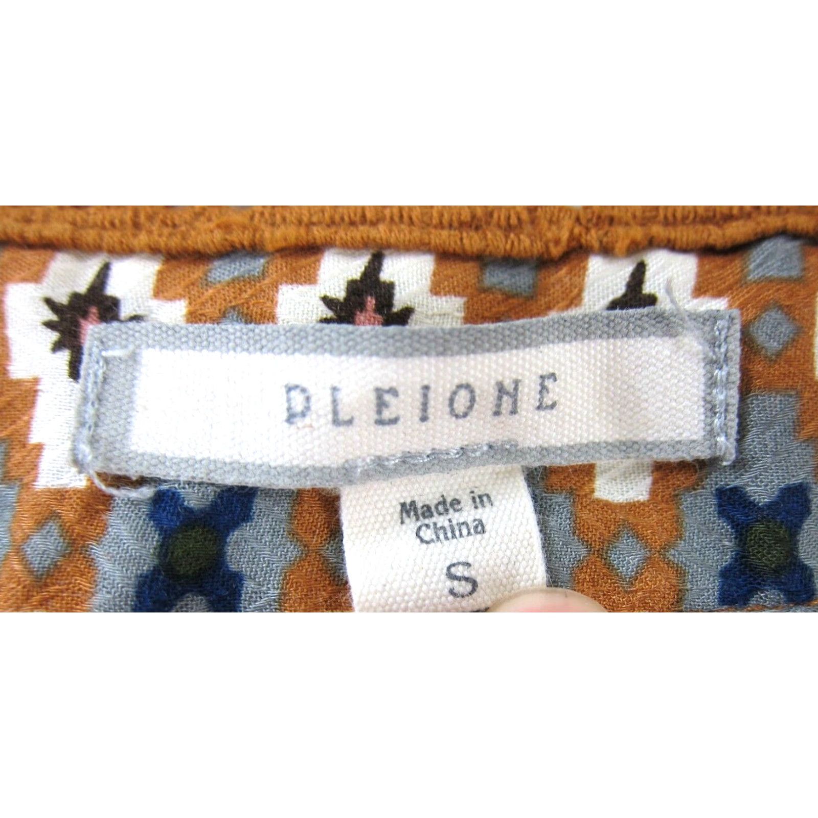Vintage Pleione Blouse 3/4 Sleeve Tunic Peasant Floral Shirt Womens S Orange Blue Pink 100% Rayon Size S / US 4 / IT 40 - 3 Thumbnail
