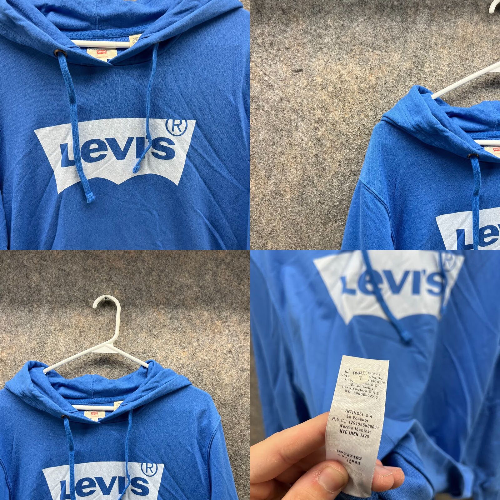 Levi's Levi's Hoodie Mens Large Blue Graphic Print Pullover Fleece Logo Size US L / EU 52-54 / 3 - 8 Thumbnail