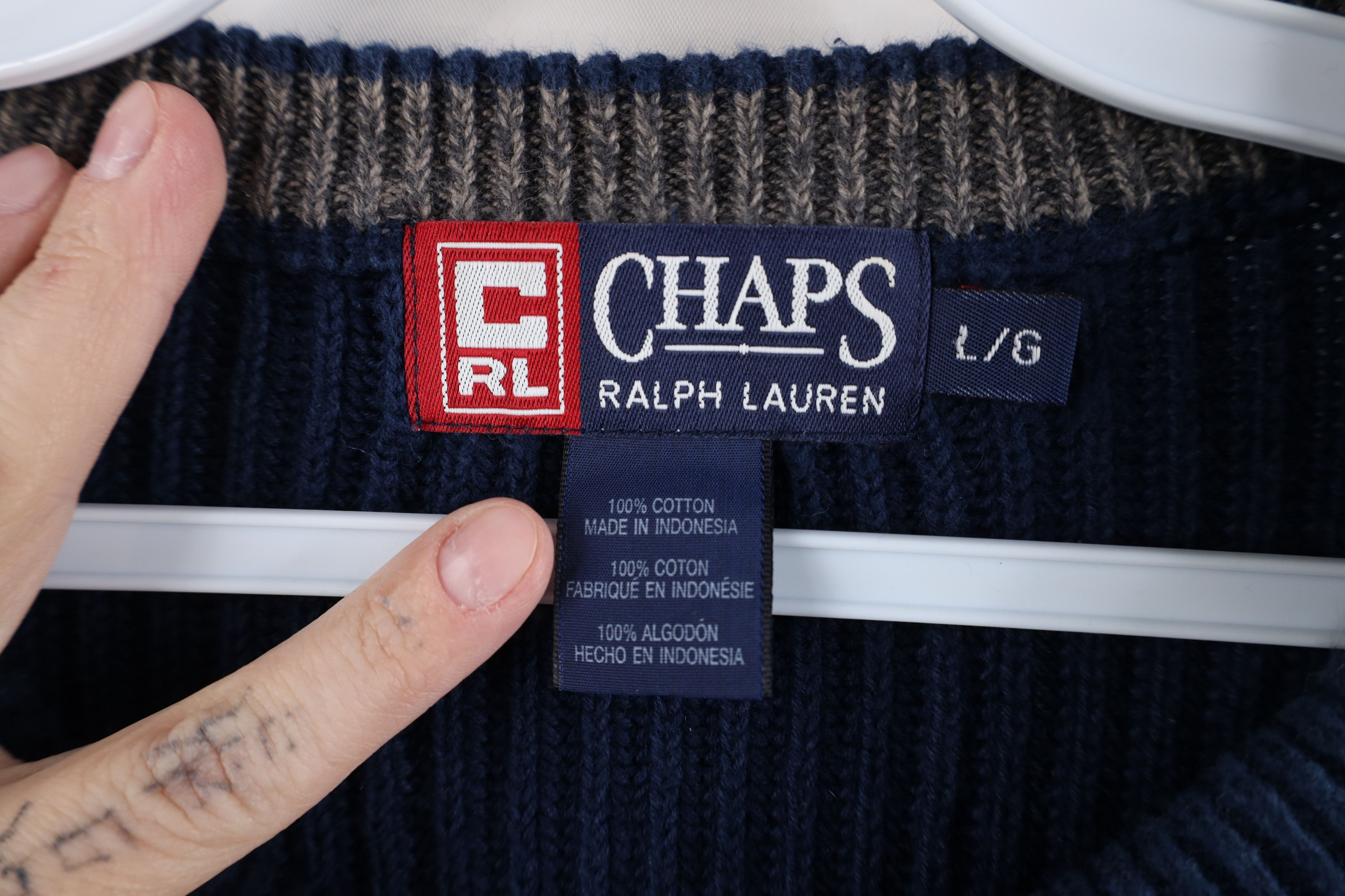 Ralph Lauren Vintage 90s Chaps Ralph Lauren Chunky Ribbed Knit Sweater Size US L / EU 52-54 / 3 - 7 Thumbnail