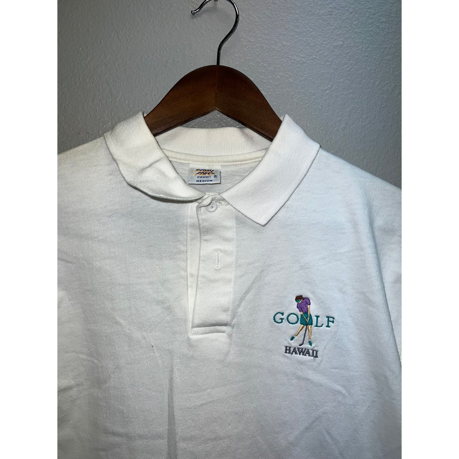 Vintage Vintage Crazy Shirts Golf Polo Shirt Golfing Top 90s VTG M Size US M / EU 48-50 / 2 - 2 Thumbnail