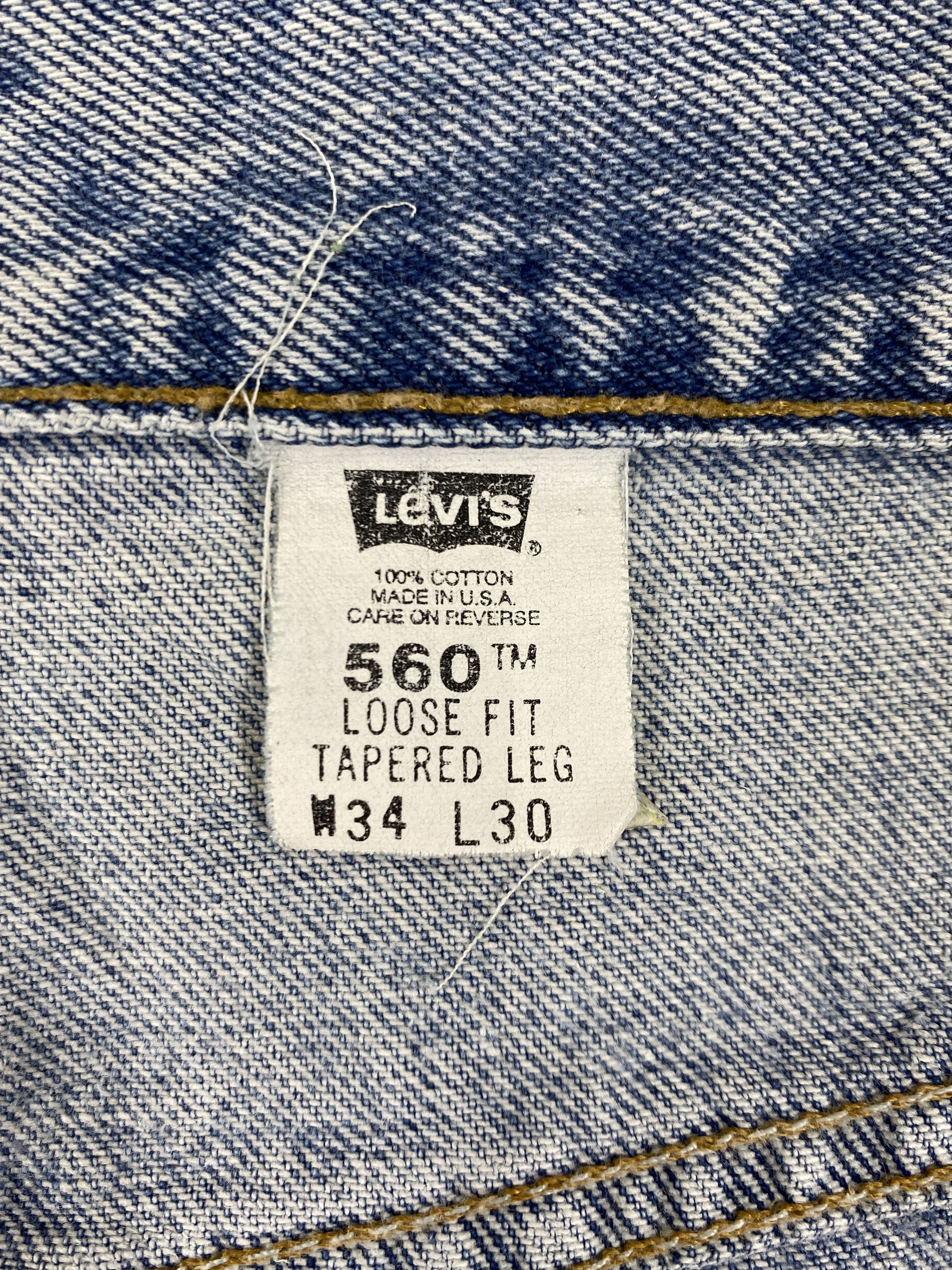 Levi's Light Blue Wash Vintage Levi's 560 33x30.5 Denim -JN1699 Size US 33 - 9 Thumbnail