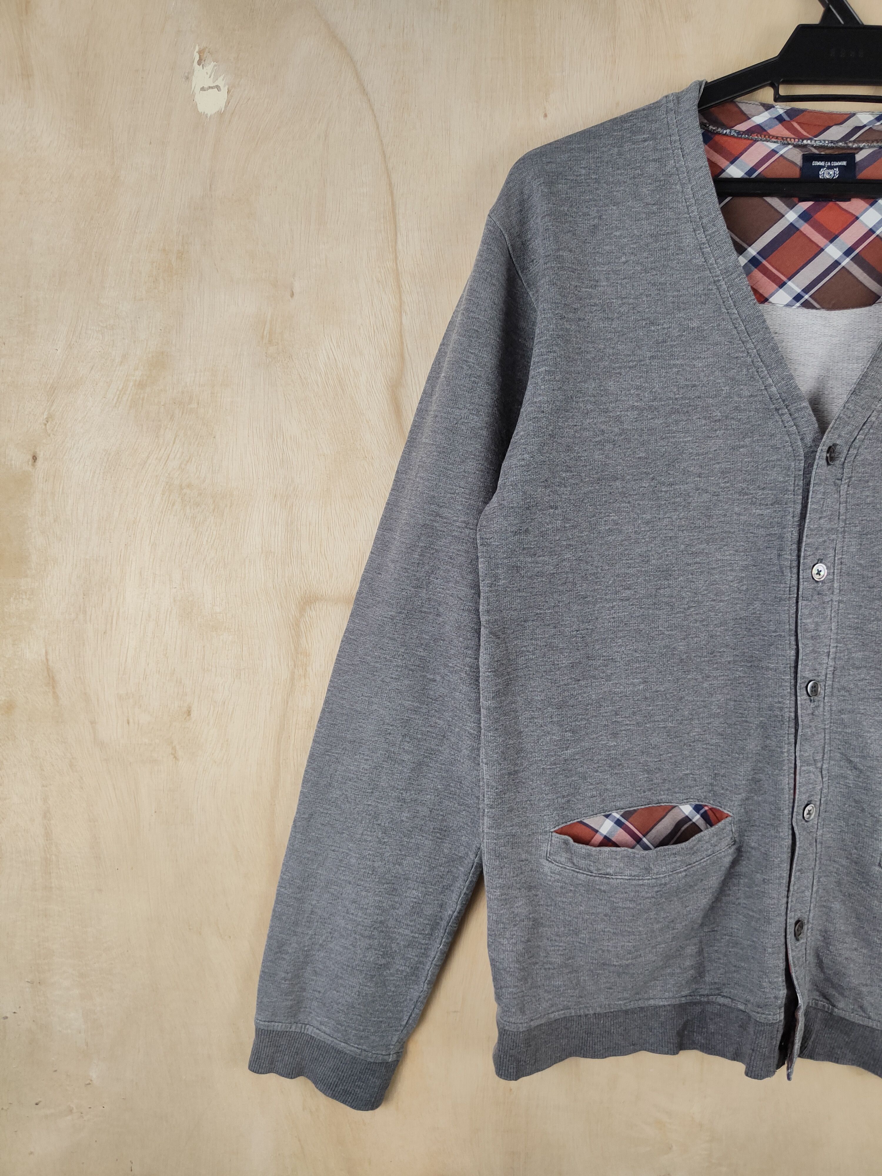 Japanese Brand Comme Ca Commune Dark Gray Cardigan #S2572 Size US M / EU 48-50 / 2 - 4 Thumbnail