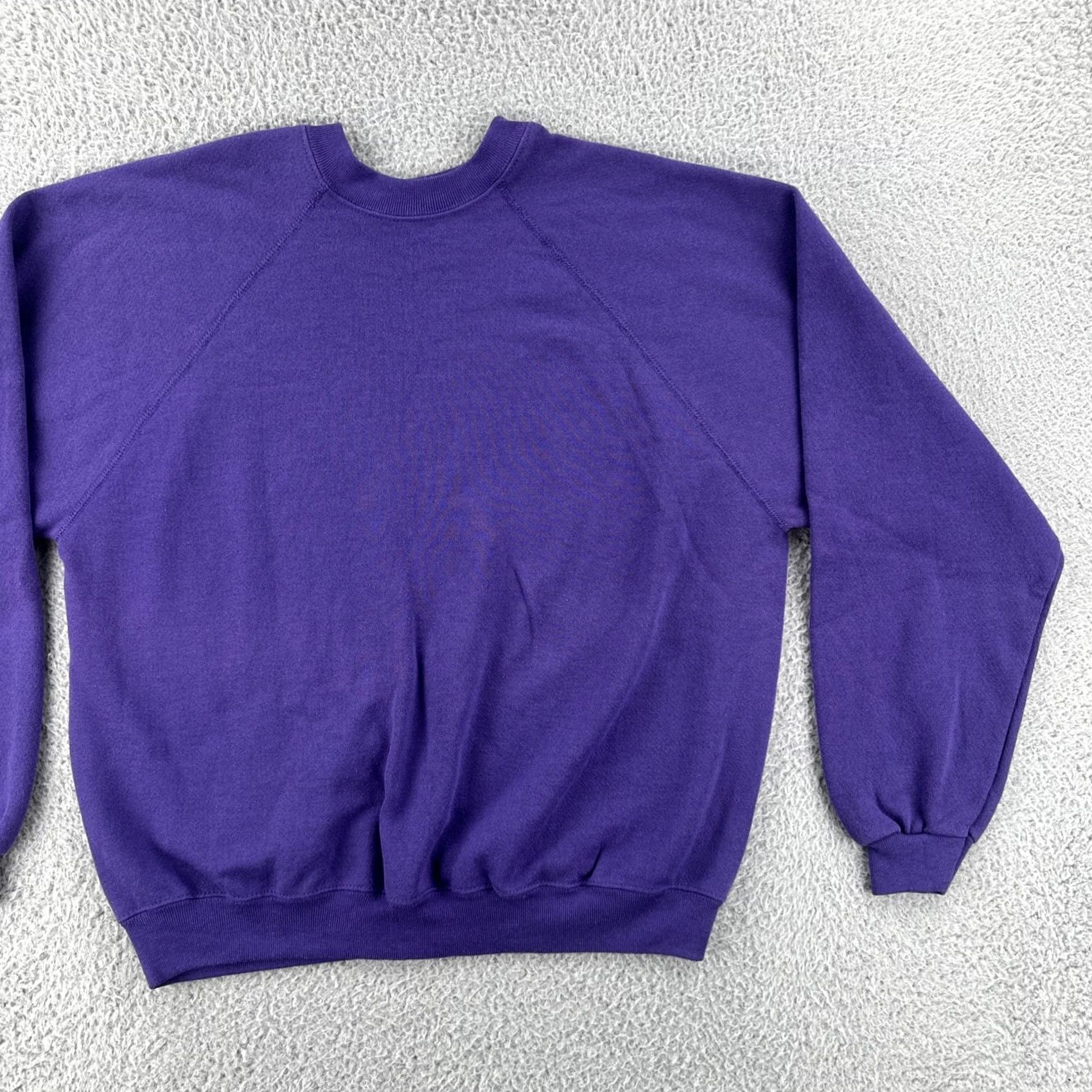 Tultex VINTAGE Tultex Sweatshirt Raglan Purple 90s Mens L Solid Crewneck Hoodie/Top Size US L / EU 52-54 / 3 - 2 Thumbnail