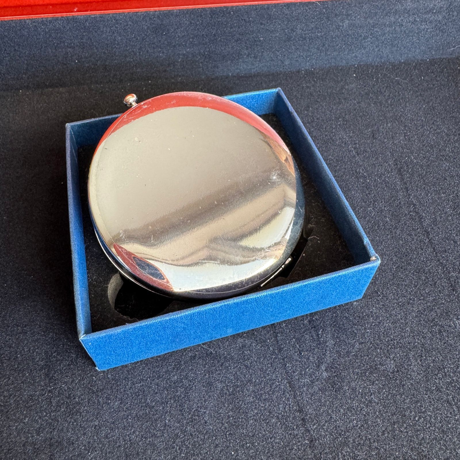 Vintage Vtg Russian Fedoskino Lacquer Painted Dbl Mirror Compact 3" Size ONE SIZE - 4 Thumbnail
