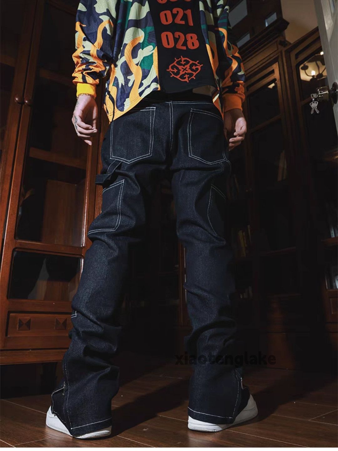 Designer × Jean × Vintage Zipper utility skate outdoor carpenter work cargo jeans Size US 34 / EU 50 - 3 Thumbnail