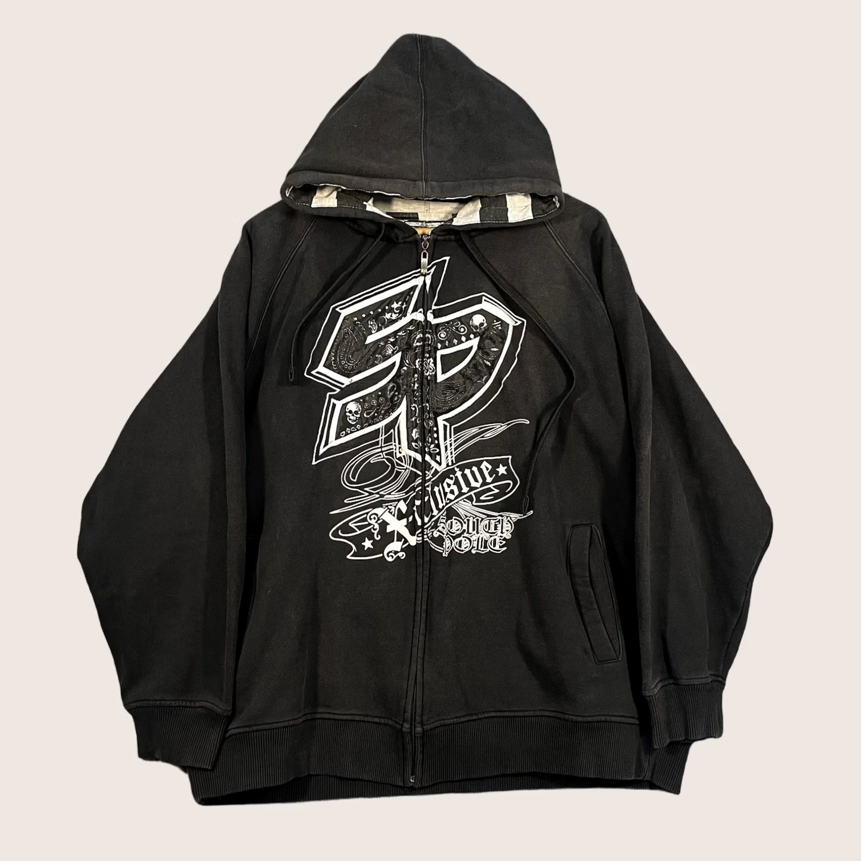 Southpole VINTAGE Southpole Hoodie XL Black Full Zip Skull Graphic Embroidered Logo Size US XL / EU 56 / 4 - 1 Thumbnail