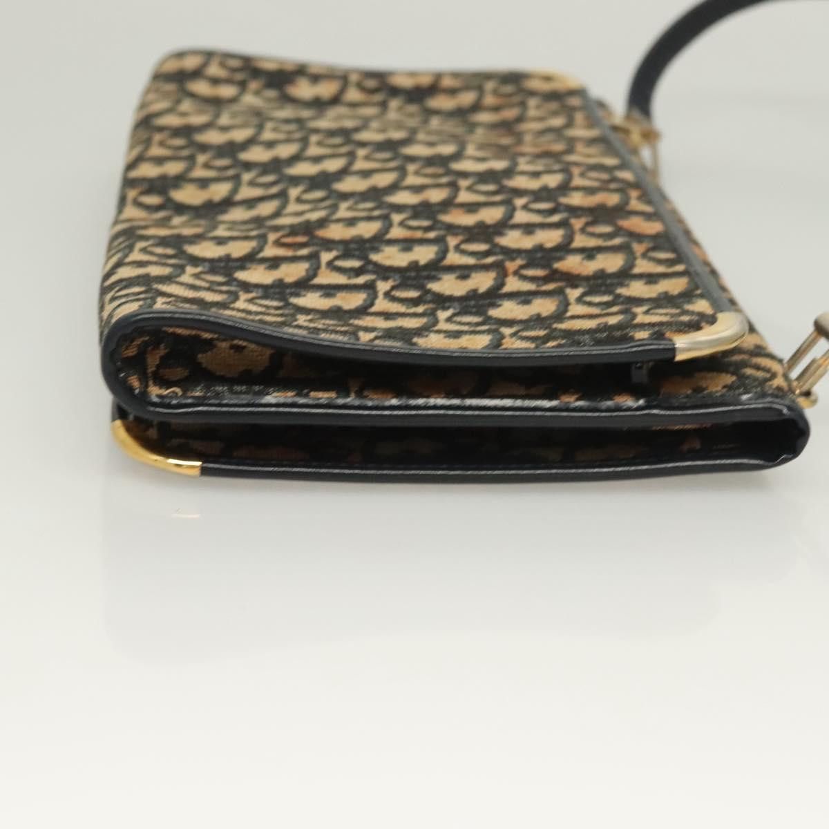 Dior DIOR Trotter Canvas Shoulder Bag Navy Gold Size ONE SIZE - 4 Thumbnail