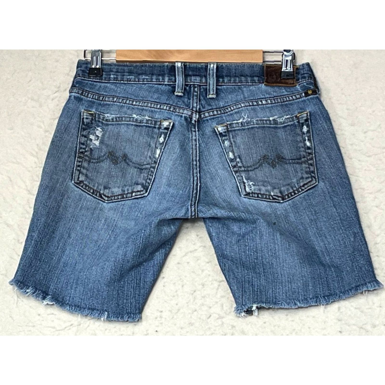 Lucky Brand Lucky Brand Jeans Shorts Bermuda Denim Womens 2/26 High Rise Cut Off 5-Pocket Blue Denim Classic Modern 2/26 Size 26" / US 2 / IT 38 - 2 Thumbnail